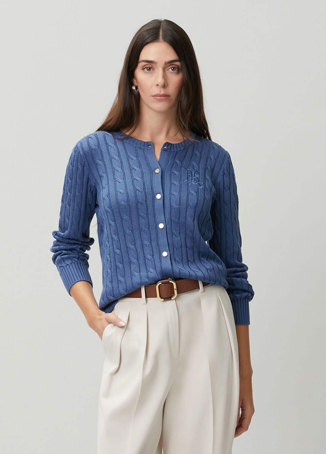 Lauren Ralph Lauren Mavi Saç Örgü Hırka