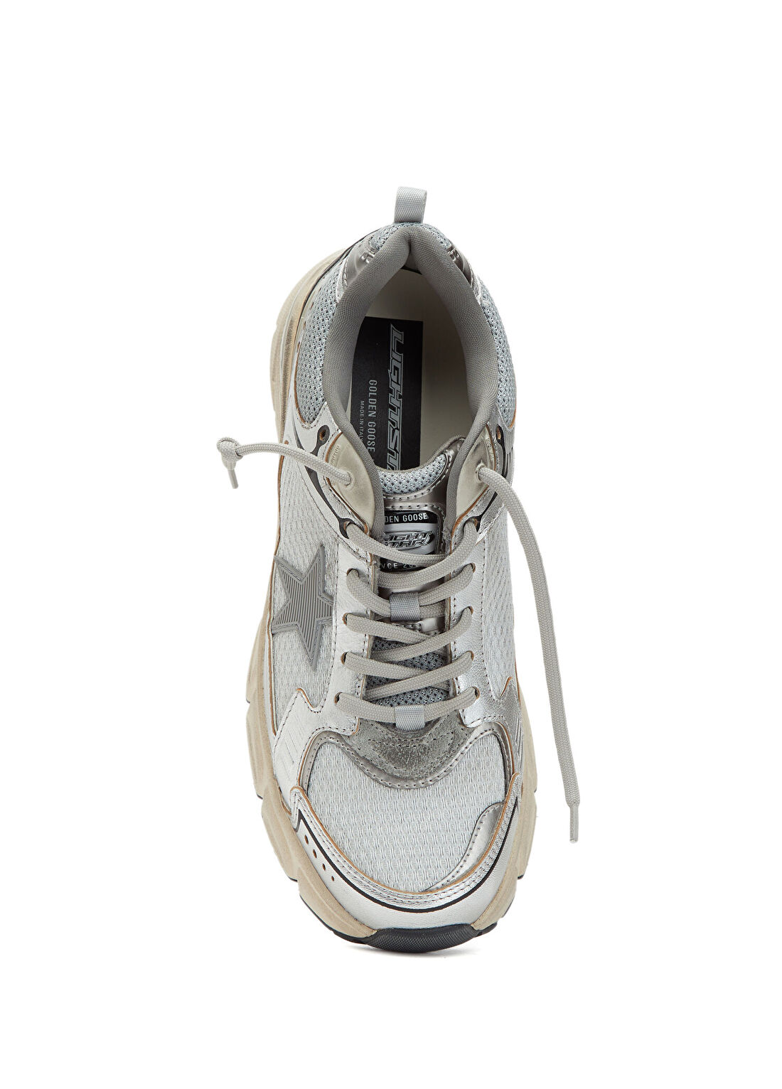 Golden Goose LightStar Silver Kadın Deri Sneaker görsel 4