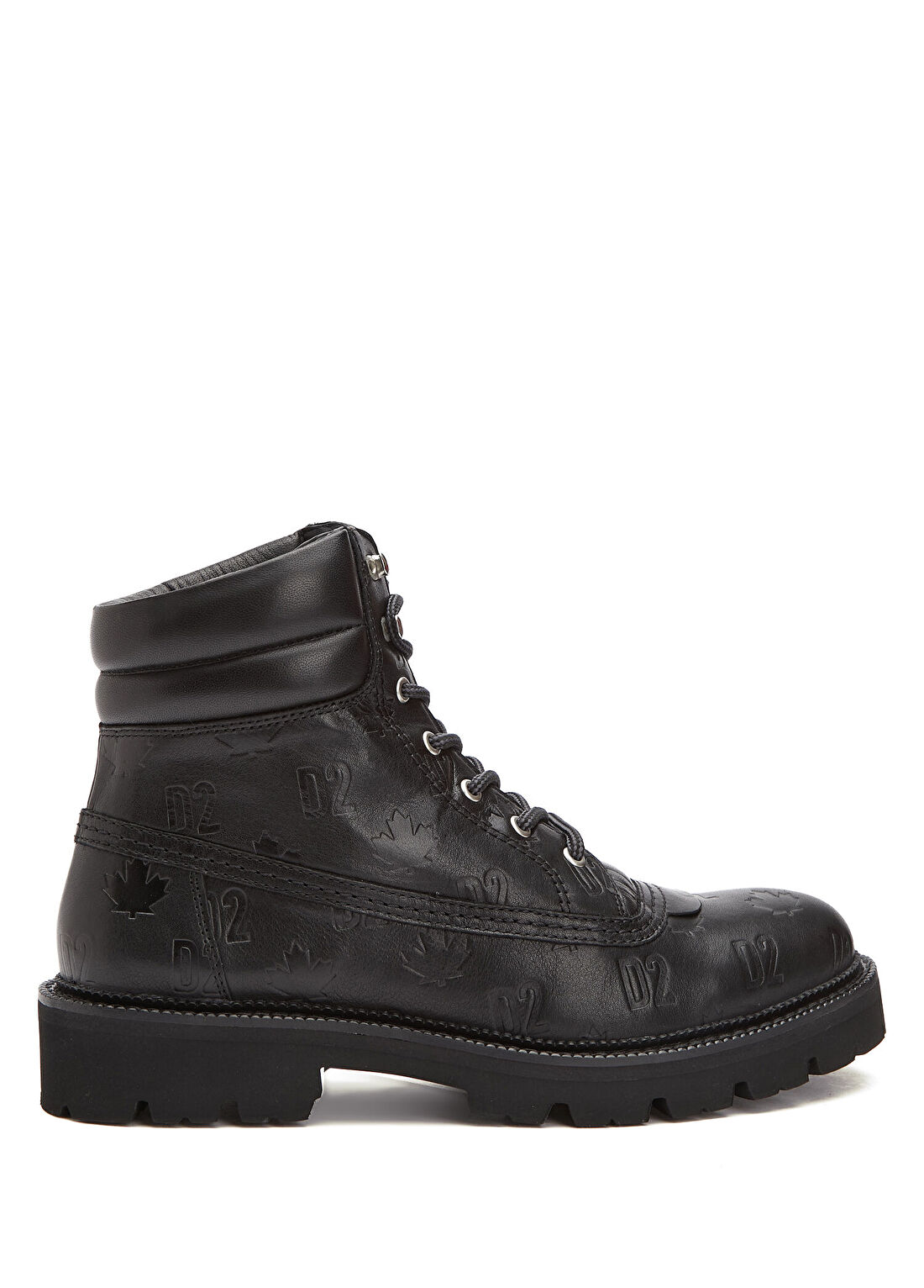 Dsquared2 D2 Siyah Logolu Erkek Deri Bot