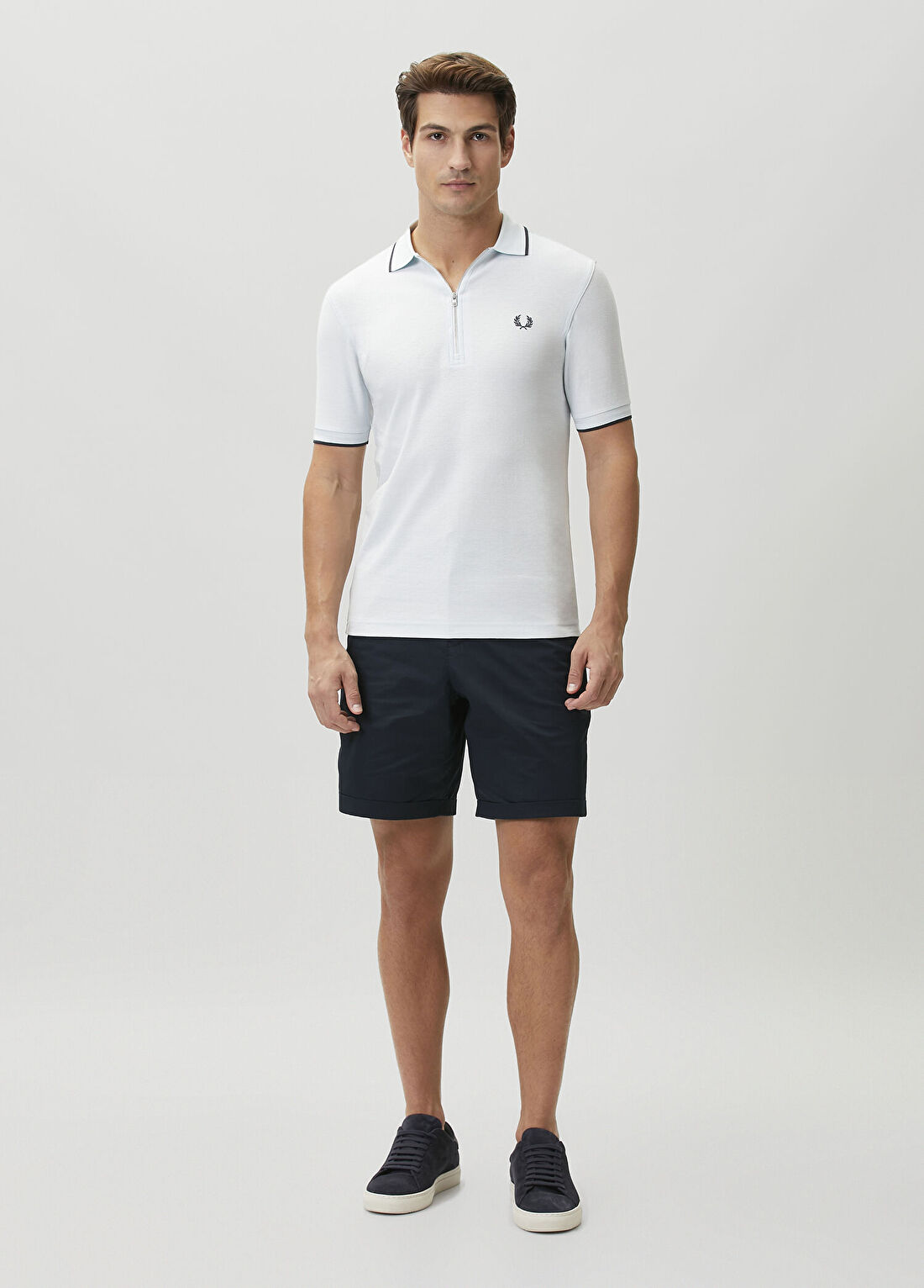 Fred Perry Mavi Polo Yaka Pike T-shirt görsel 2