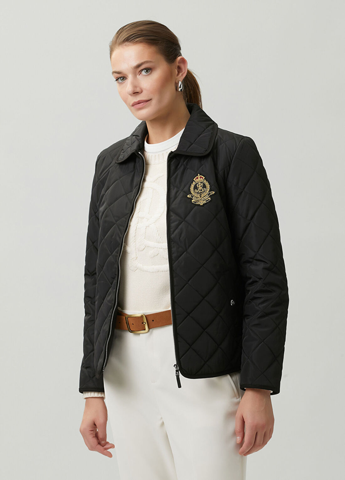Lauren Ralph Lauren Siyah Kapitoneli Mont
