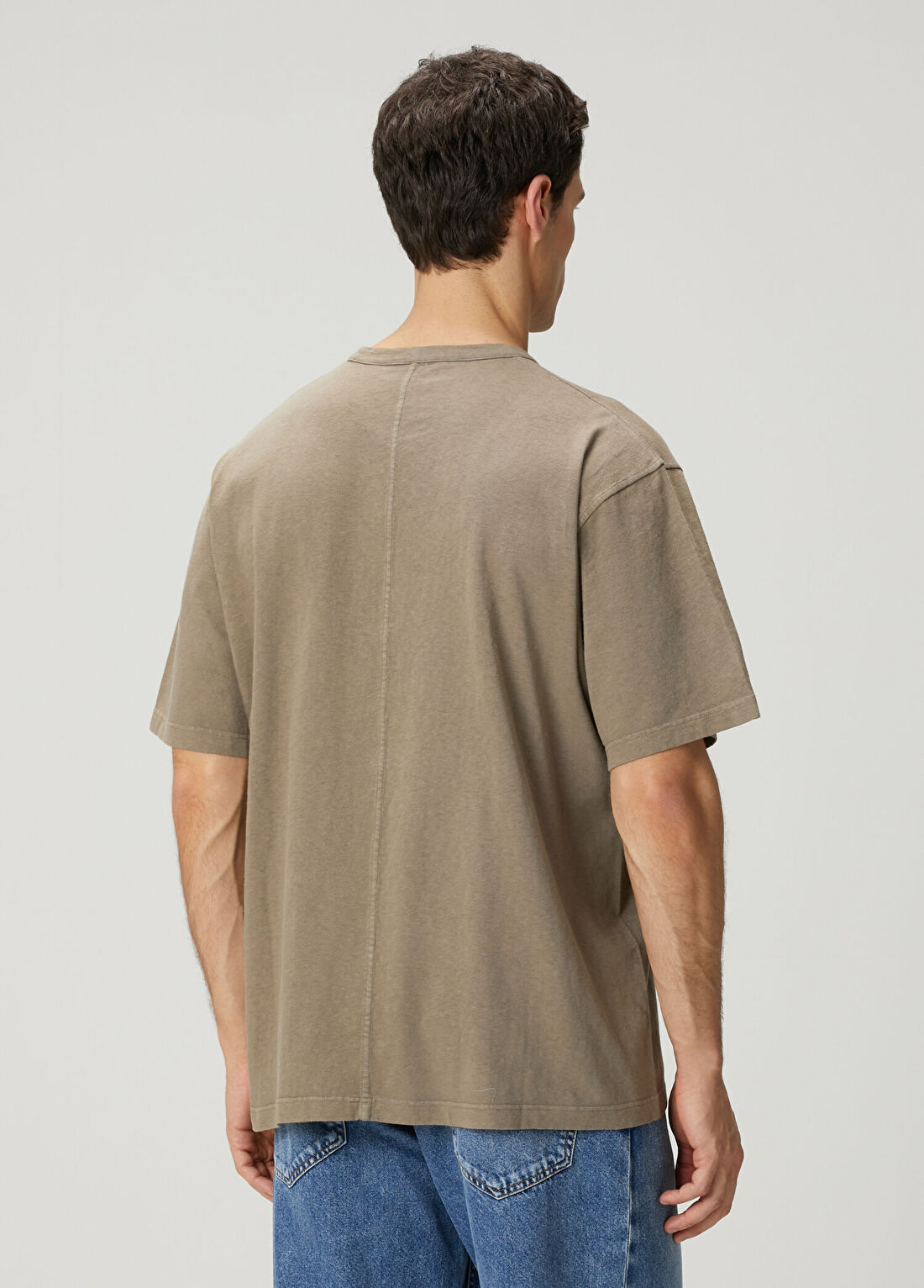The Row Steven Bej Basic T-shirt görsel 4