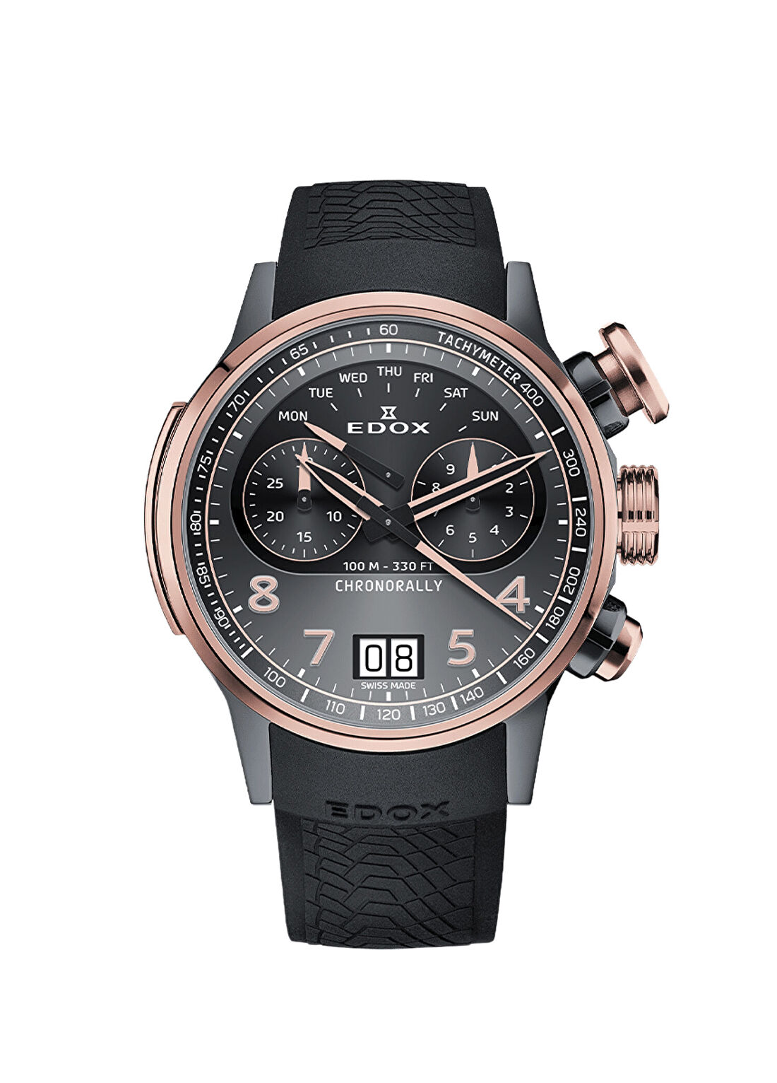 Edox 38003-TINGR-GNR Siyah Erkek Kol Saati
