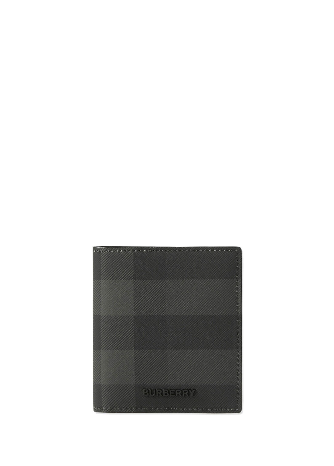 Burberry Check Gri Deri Erkek Kartlık