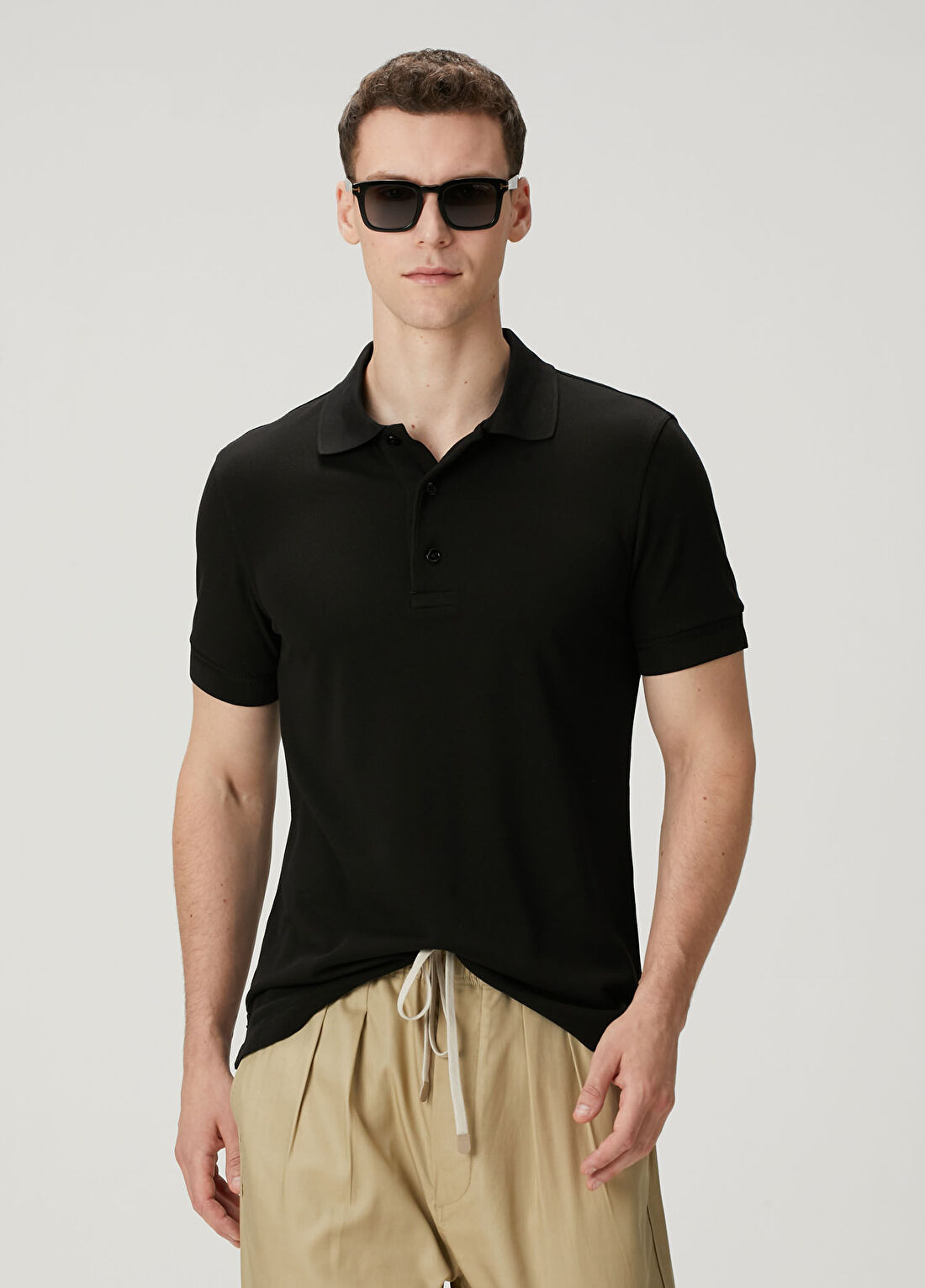Tom Ford Siyah Polo Yaka T-shirt