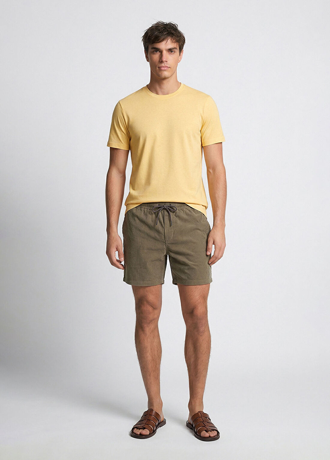 Network Sarı Basic T-shirt görsel 2