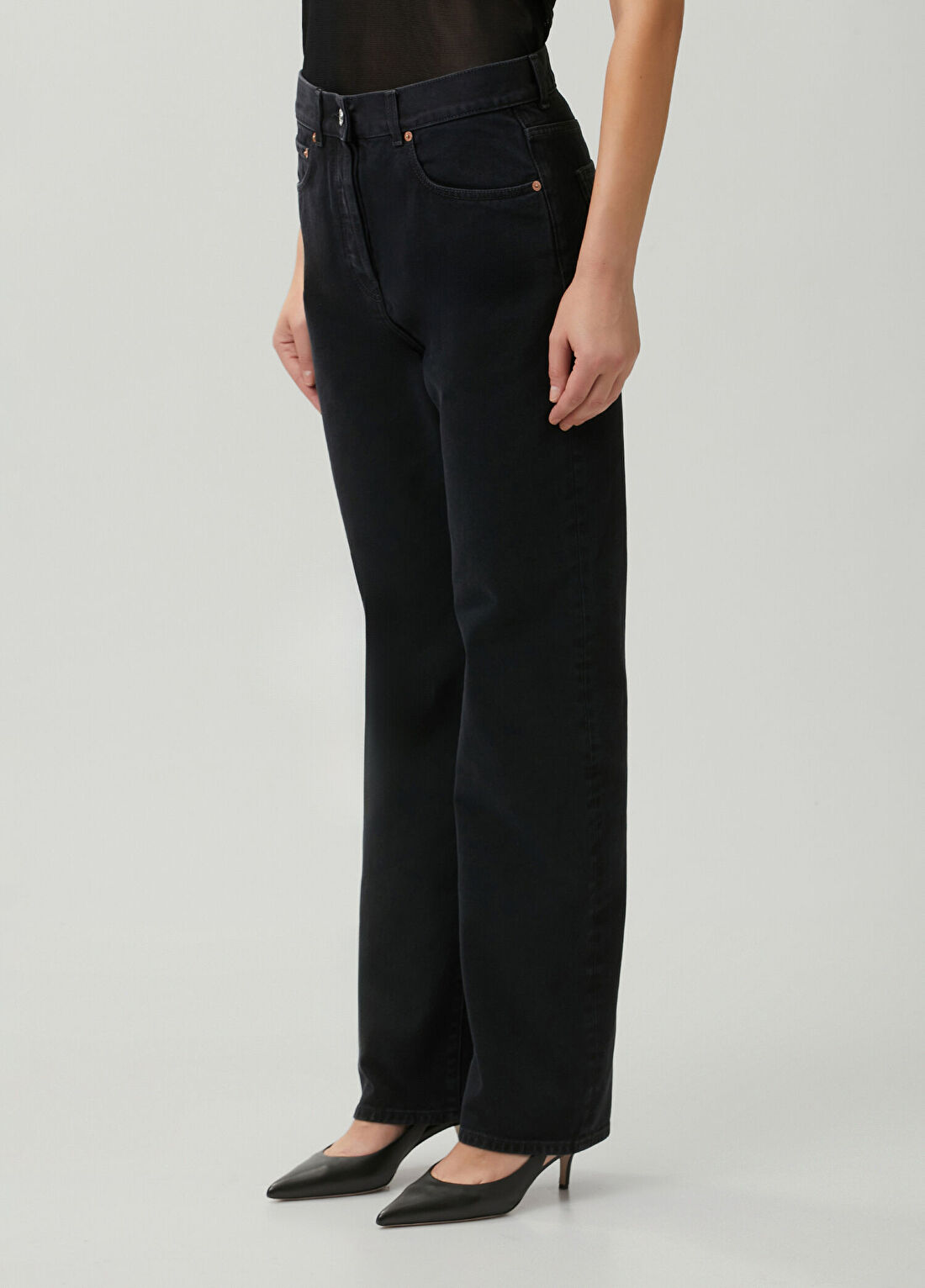 Balmain Siyah Jean Pantolon görsel 4