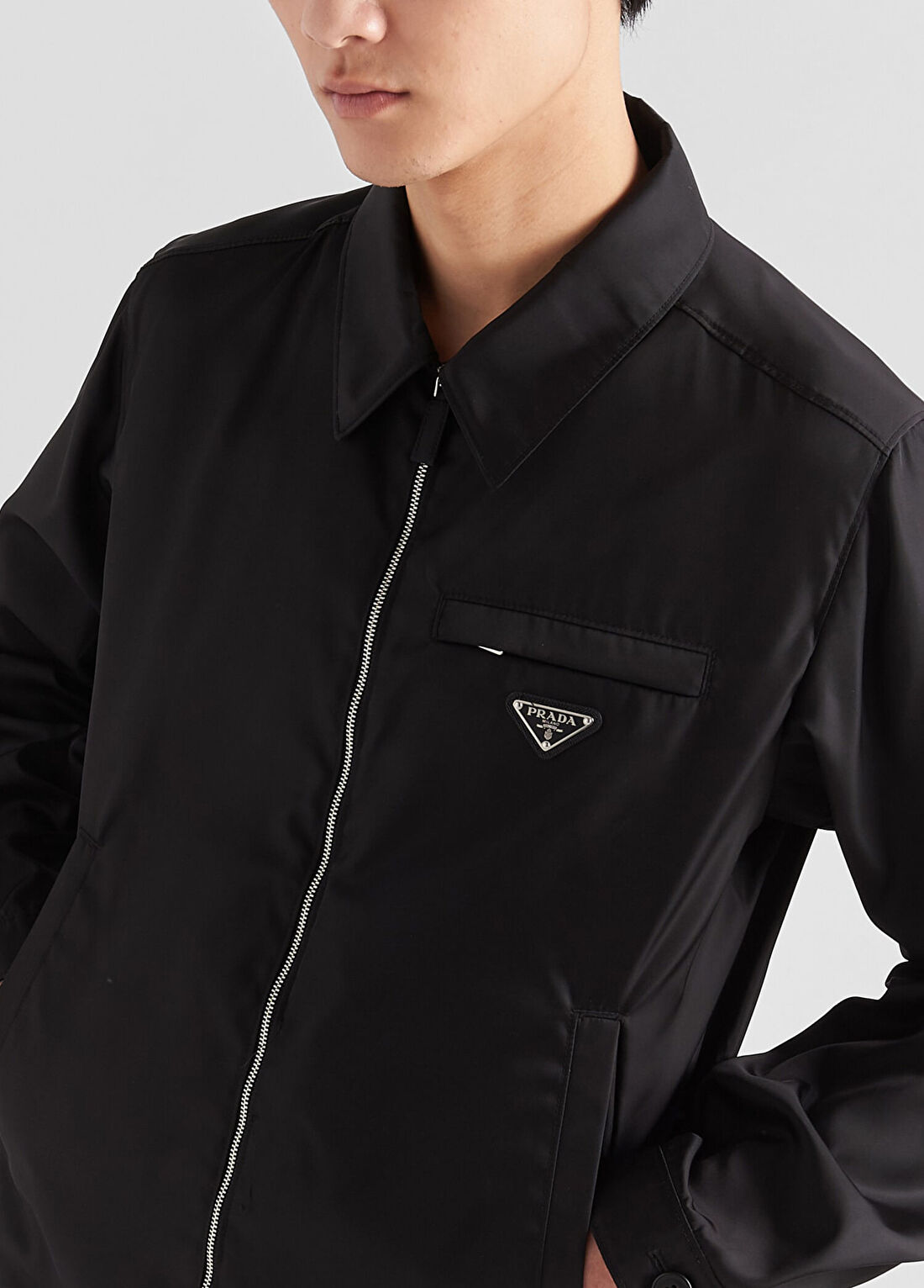 Prada Siyah Re-Nylon Erkek Mont görsel 4