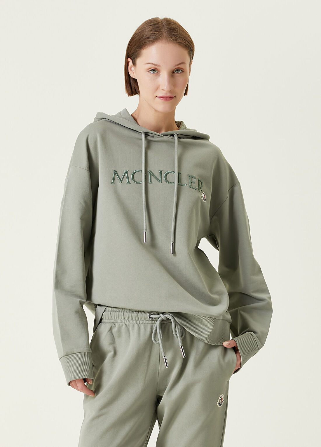 Moncler Yeşil Kapüşonlu Sweatshirt
