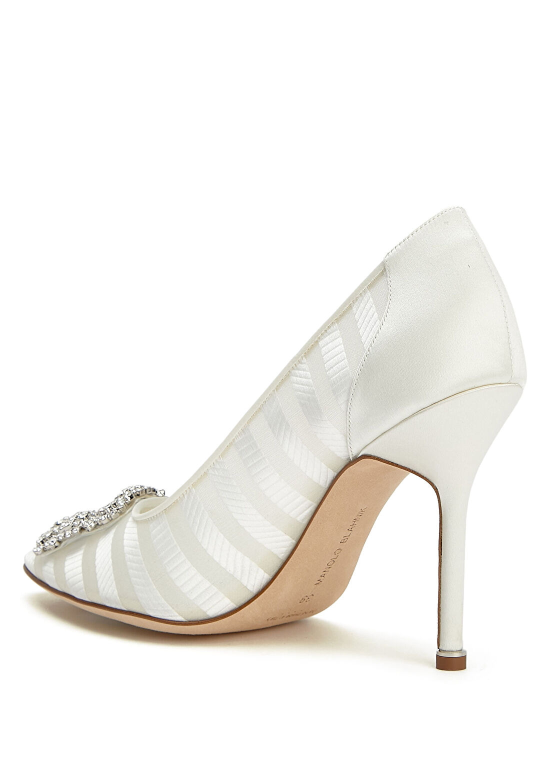 Manolo Blahnik Hangisi Krem Stiletto görsel 3