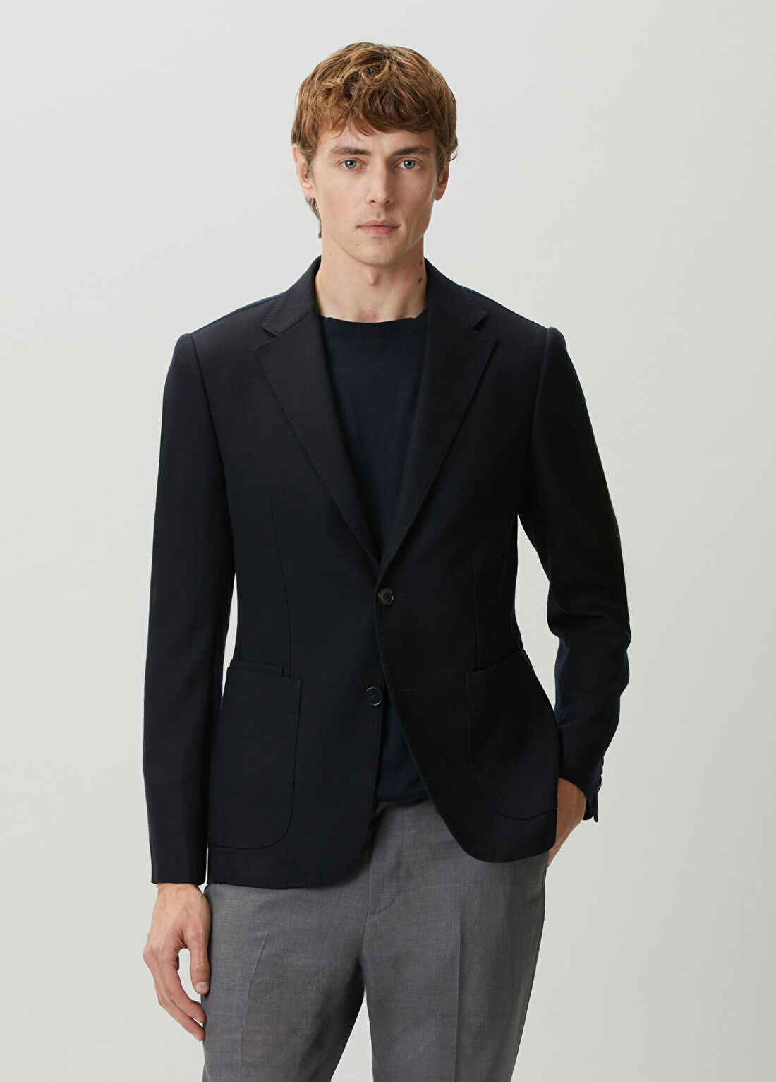 Zegna Lacivert Yün Formal Ceket