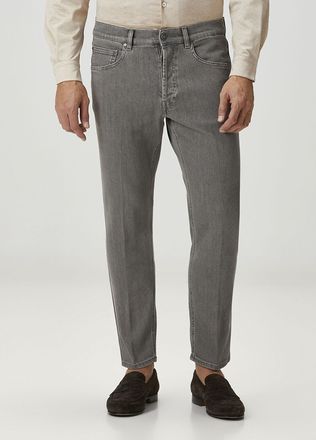 Lardini Gri Jean Pantolon görsel 2
