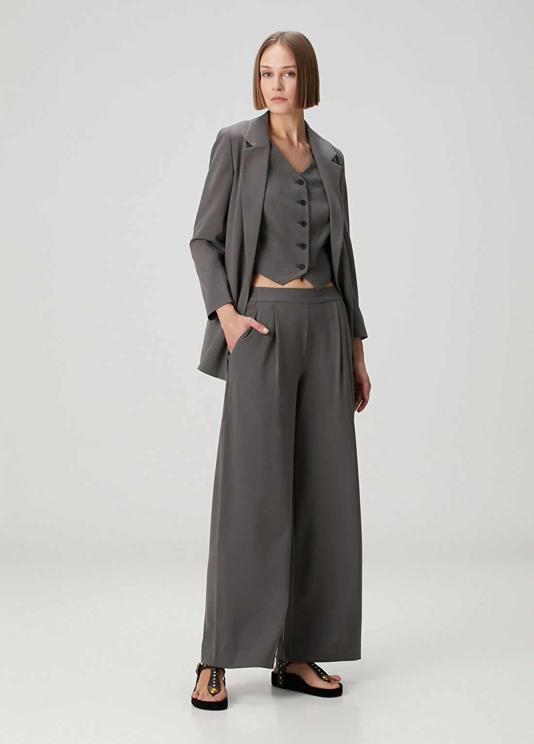 AllSaints Aleida Vizon Yelek görsel 2