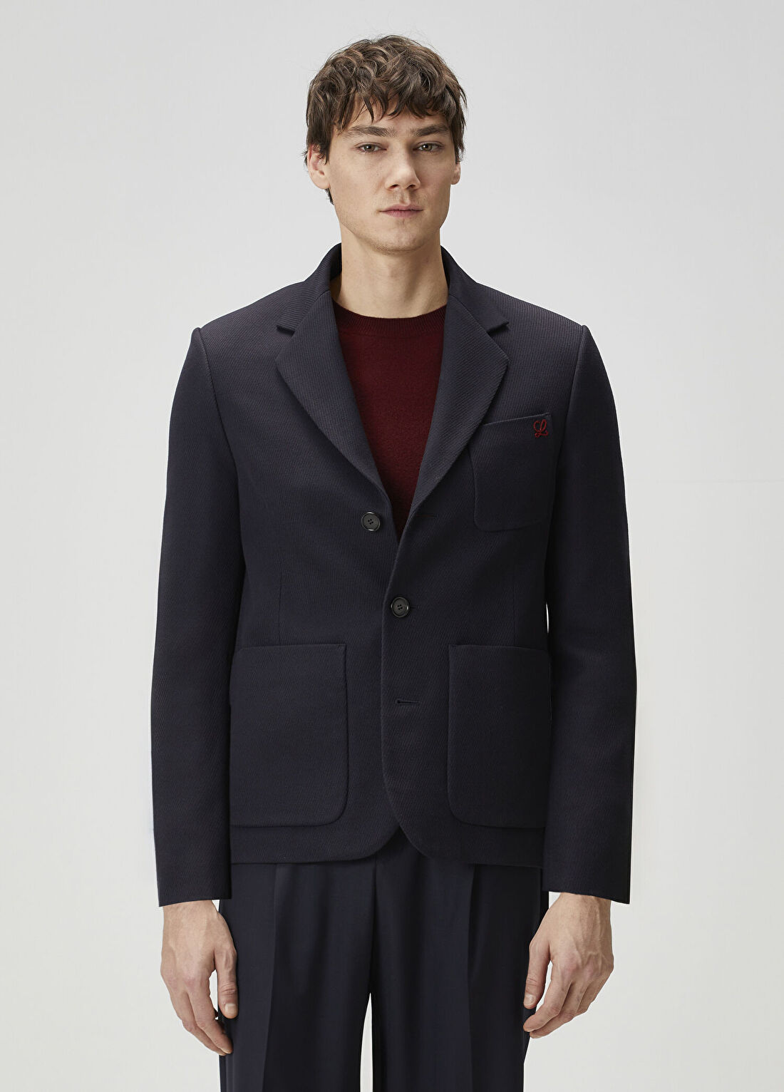 Loewe Lacivert Yün Ceket