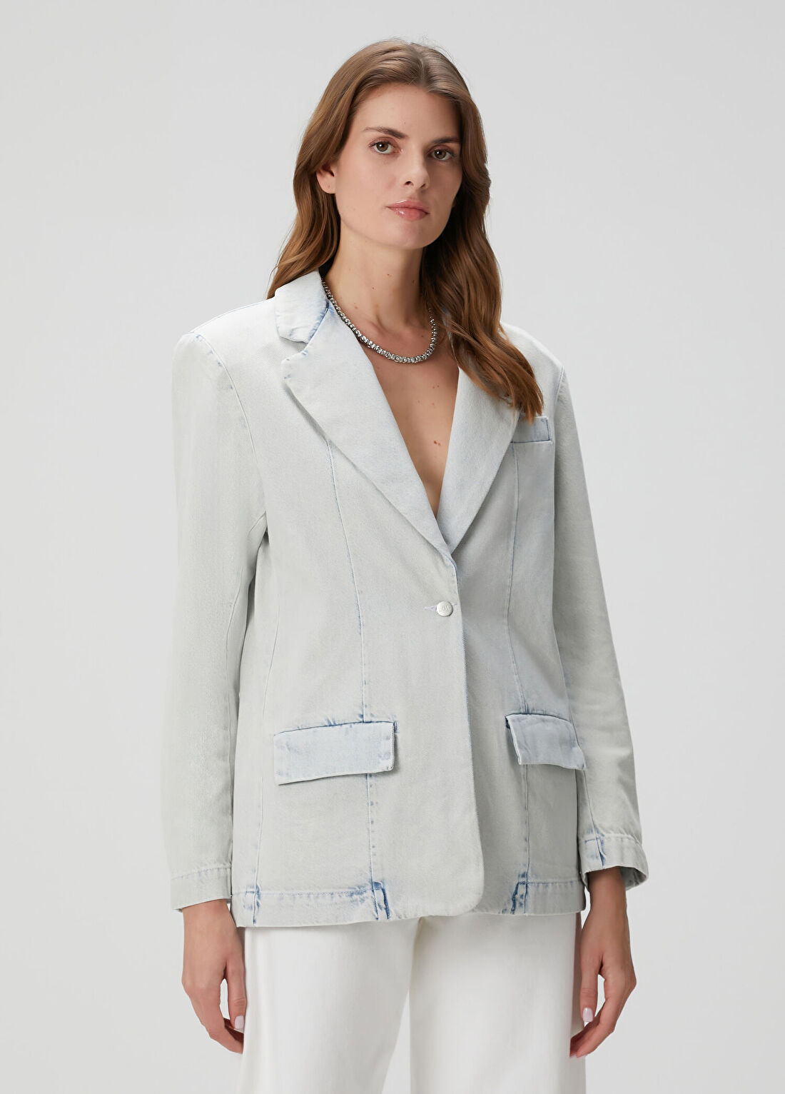 Lol Harper Mavi Denim Blazer