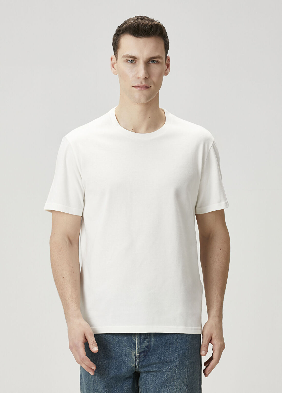 Jil Sander Beyaz Logo Detaylı T-shirt
