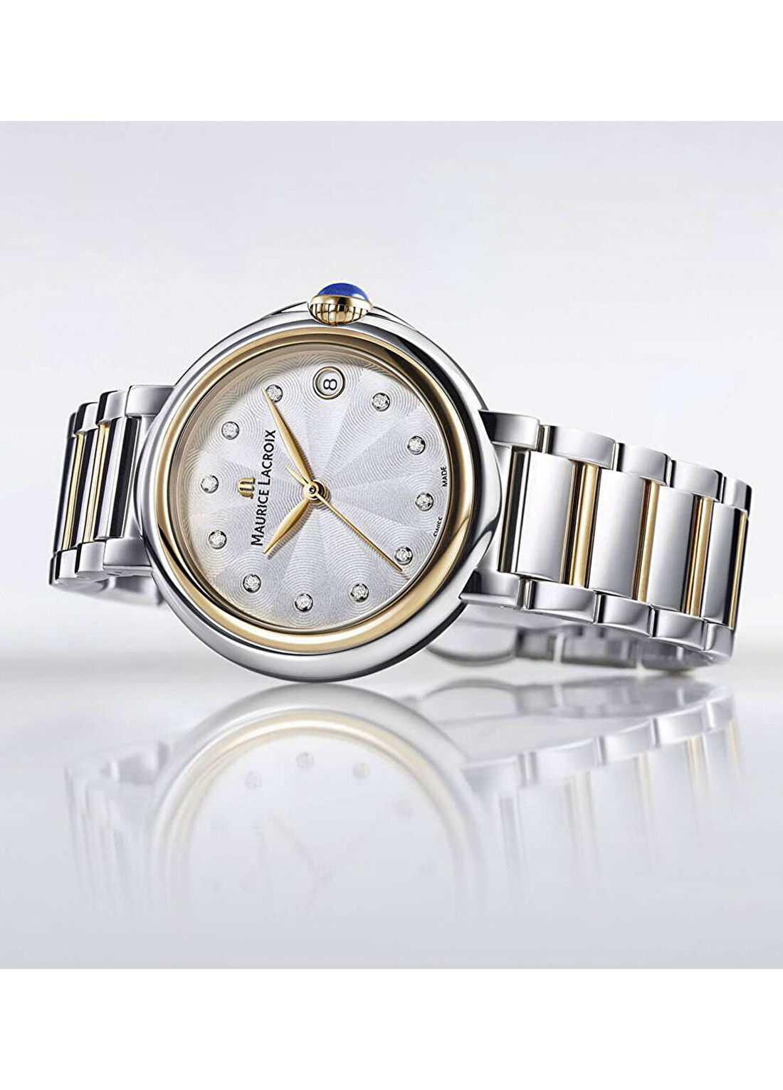 Maurice Lacroix ML-FA1004PVP13150-1 Rose Gold Metalik Gri Pırlantalı Kadın Kol Saati görsel 2