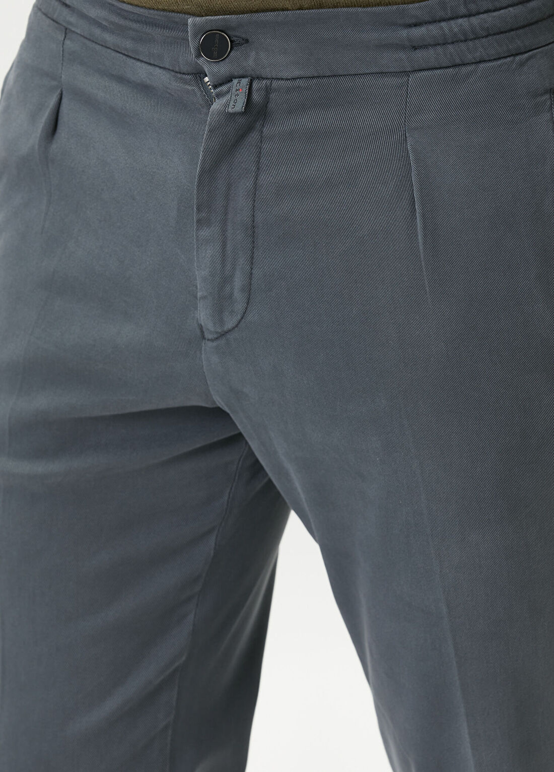 Kiton Açık Gri Pilili Pantolon görsel 4