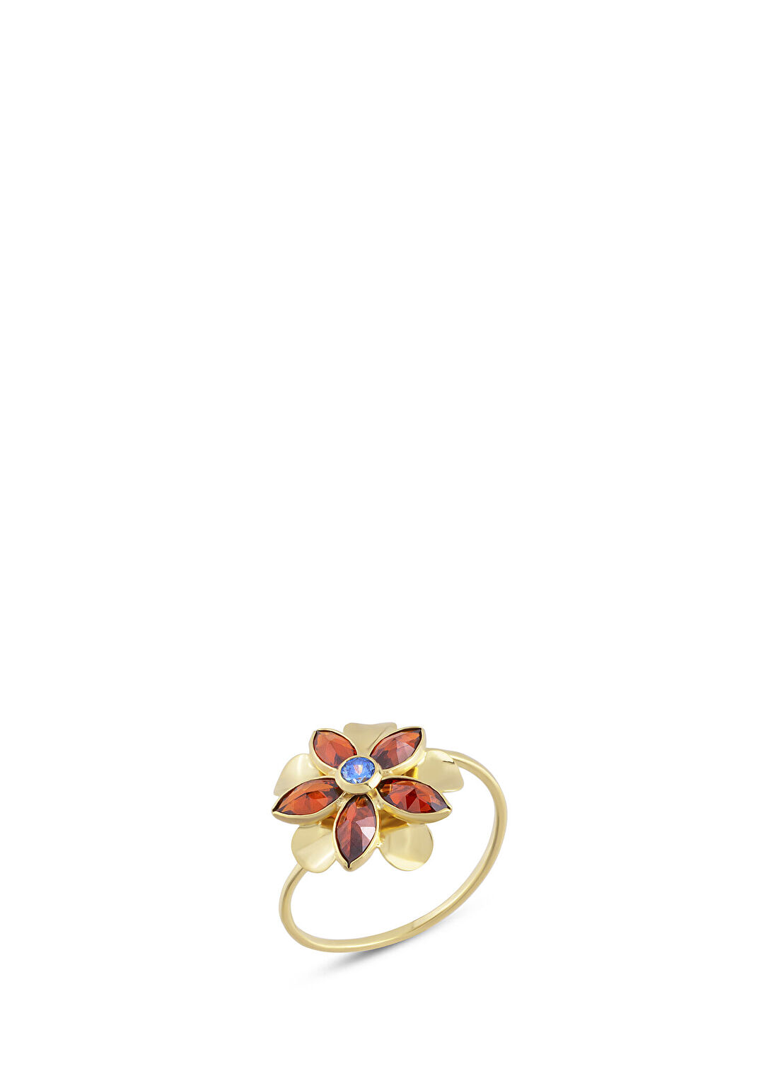 Orena Jewelry Lacia Ruby 14 Ayar Altın Kadın Yüzük