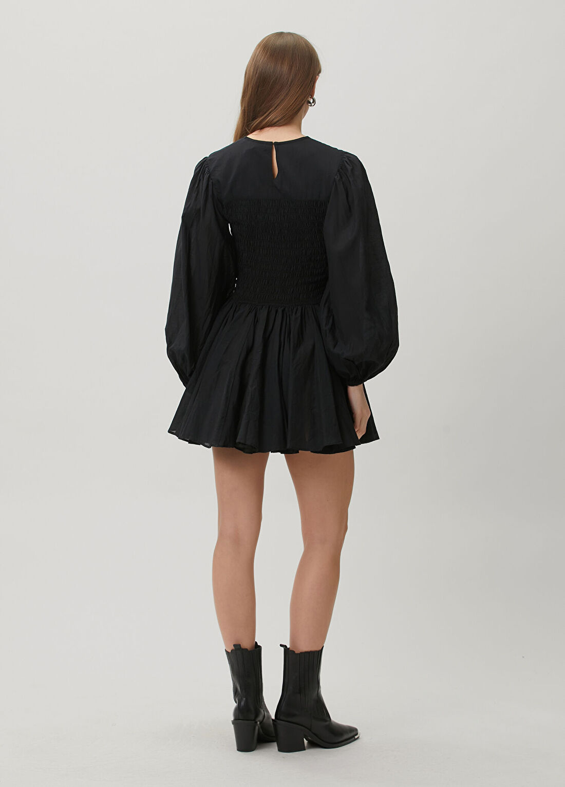 AllSaints Siyah Mini Elbise görsel 4
