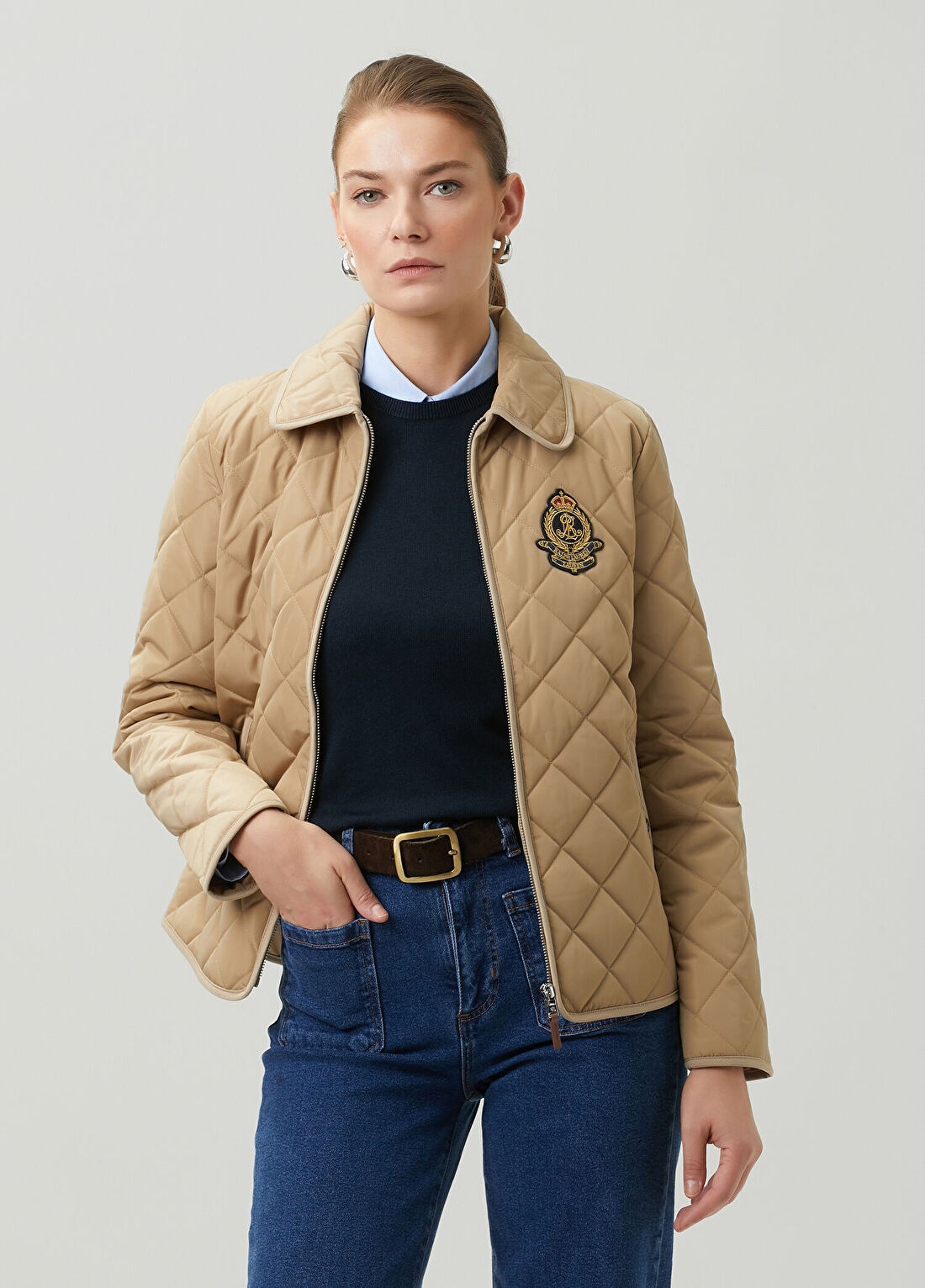 Lauren Ralph Lauren Camel Kapitoneli Mont