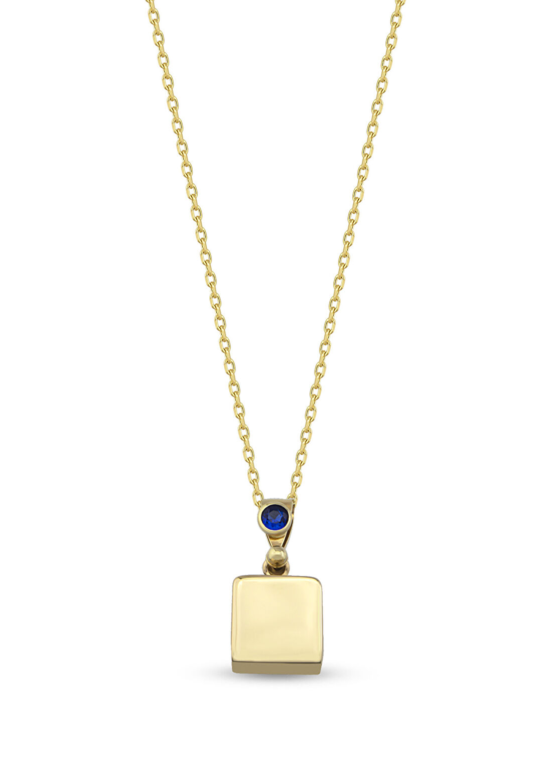 Orena Jewelry Sapphire Küp 14 Ayar Kadın Altın Kolye