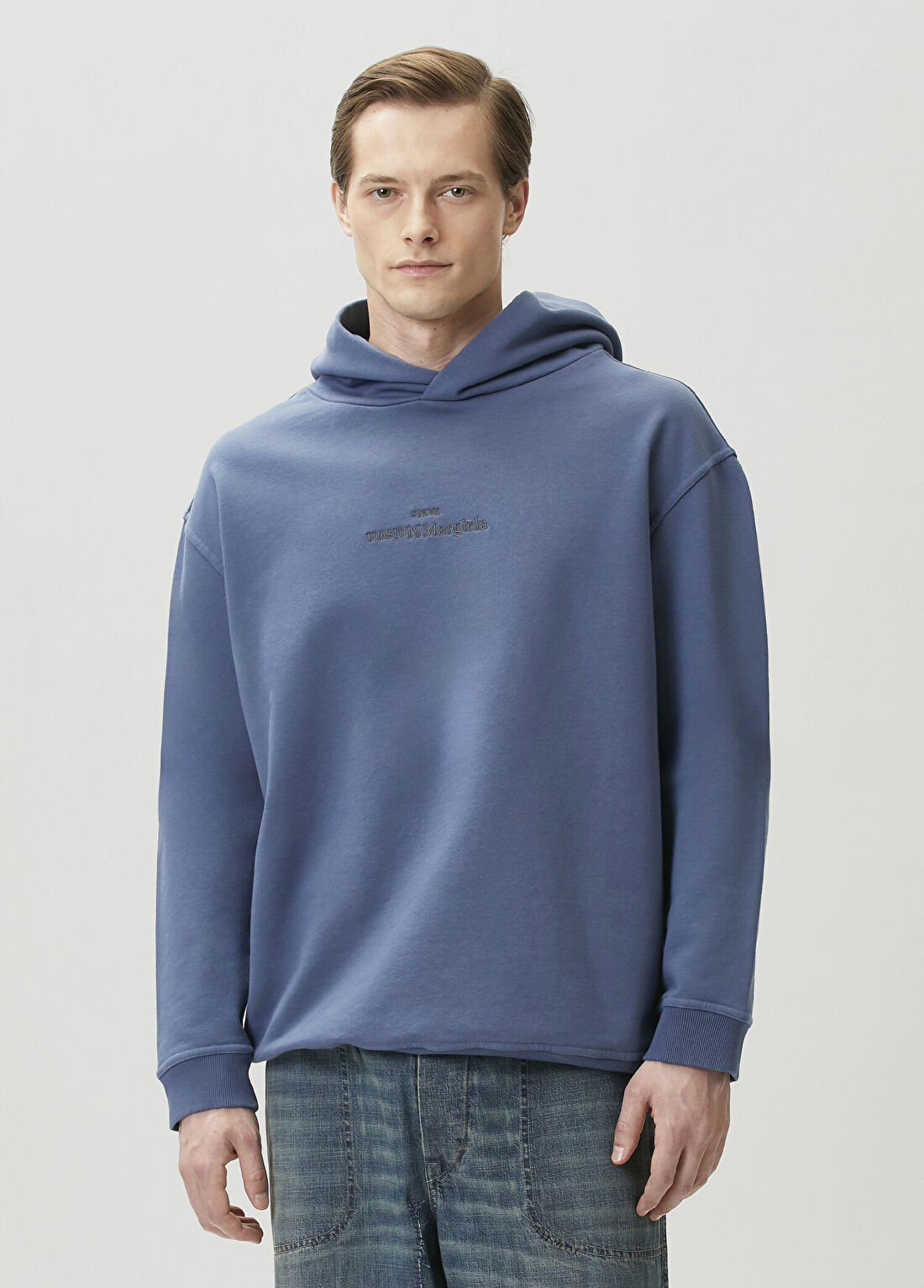 Maison Margiela Mavi Kapüşonlu Sweatshirt