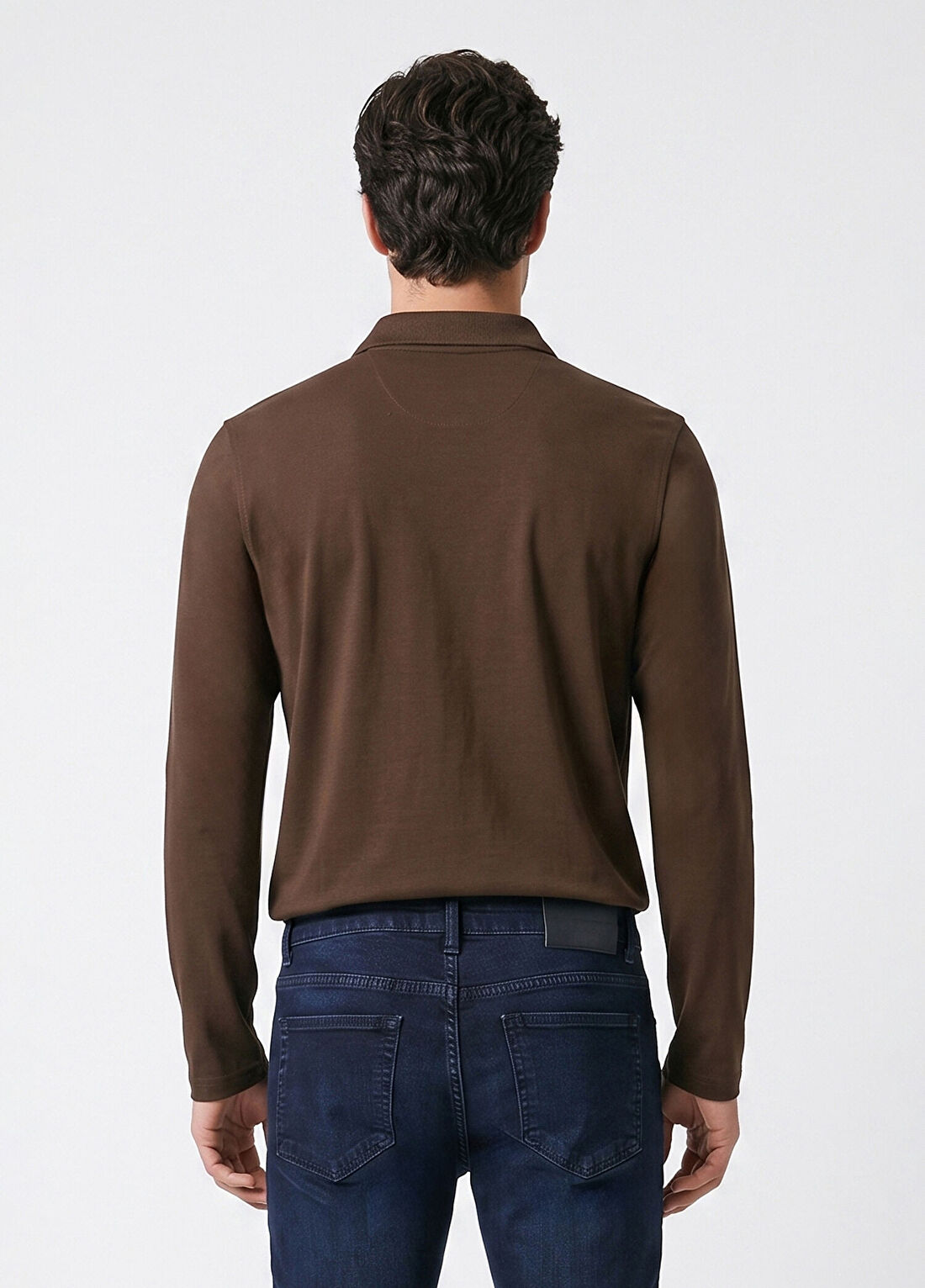 Network Haki NW Logolu Çıtçıtlı Polo Yaka Sweatshirt görsel 4
