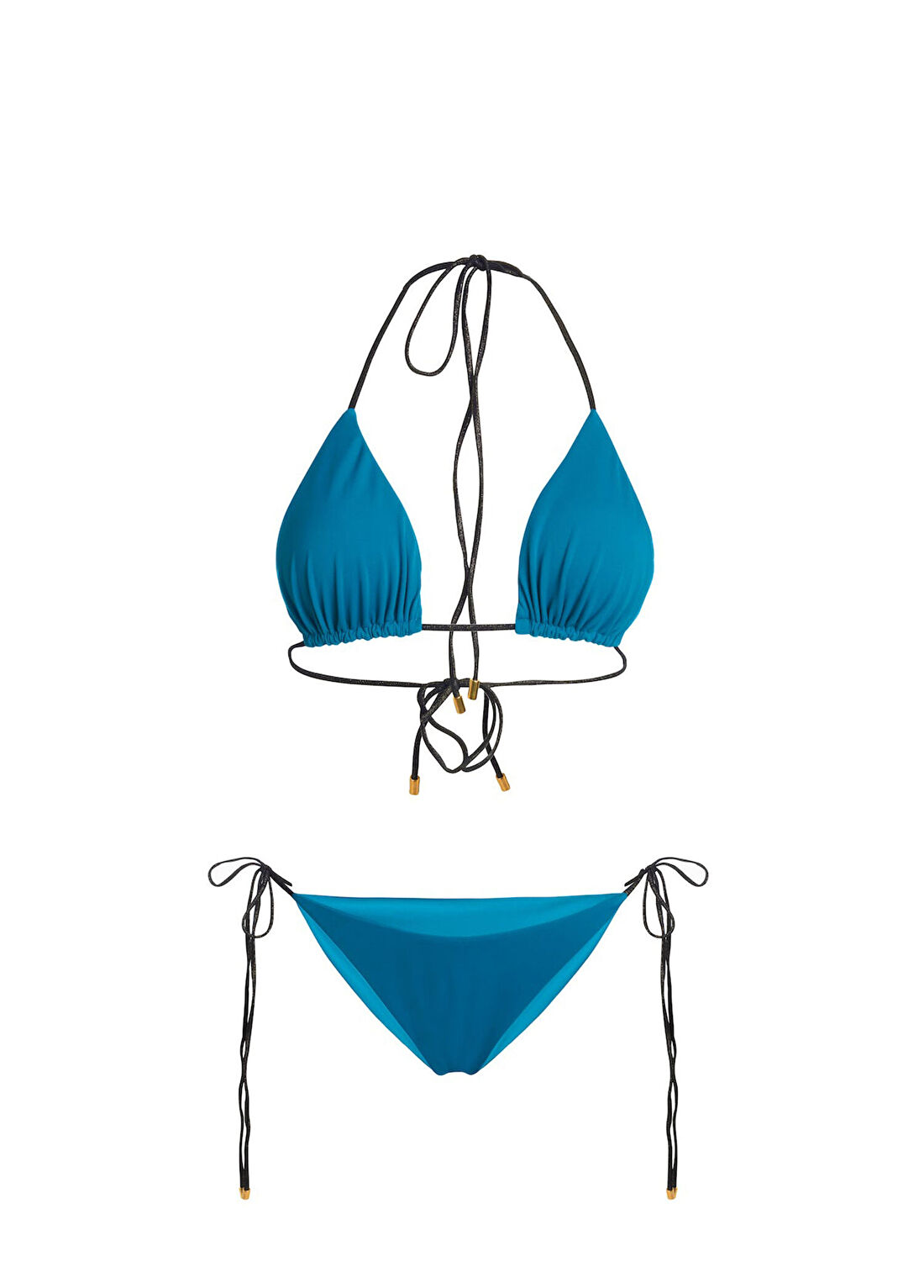 Haracci Amazon Petrol Mavisi Üçgen Kadın Bikini Takımı