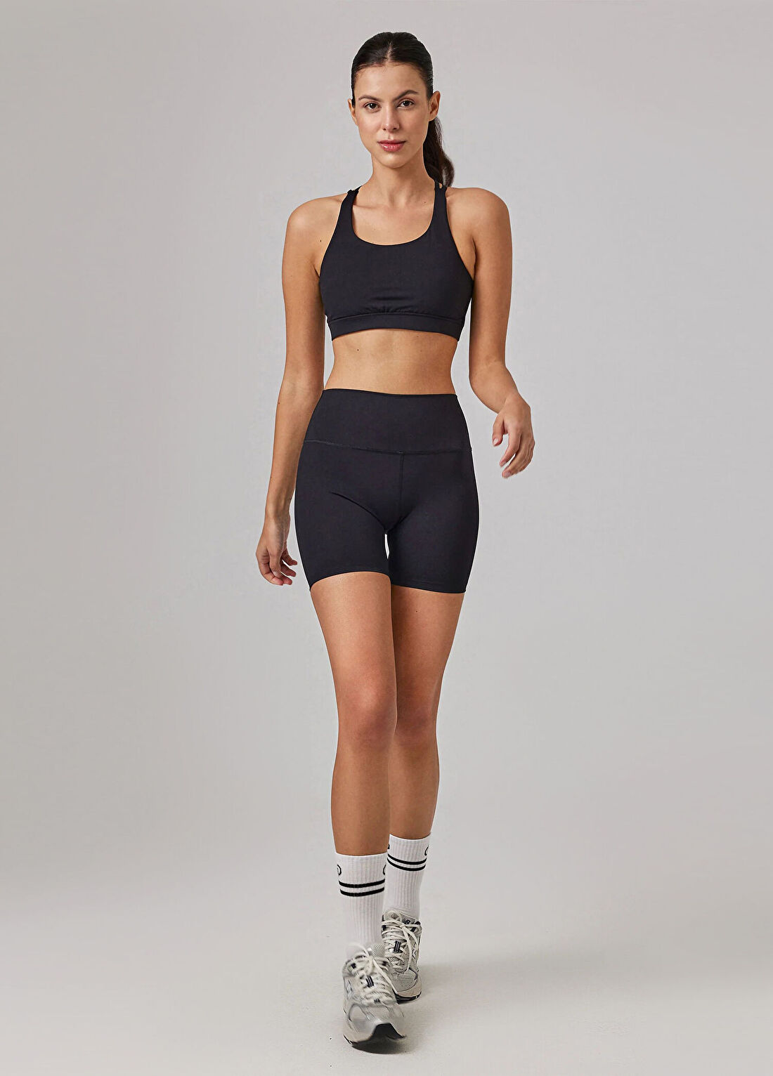 Glo Studio Jasmine Glossy Jet Black Kadın Bra Spor Sütyeni