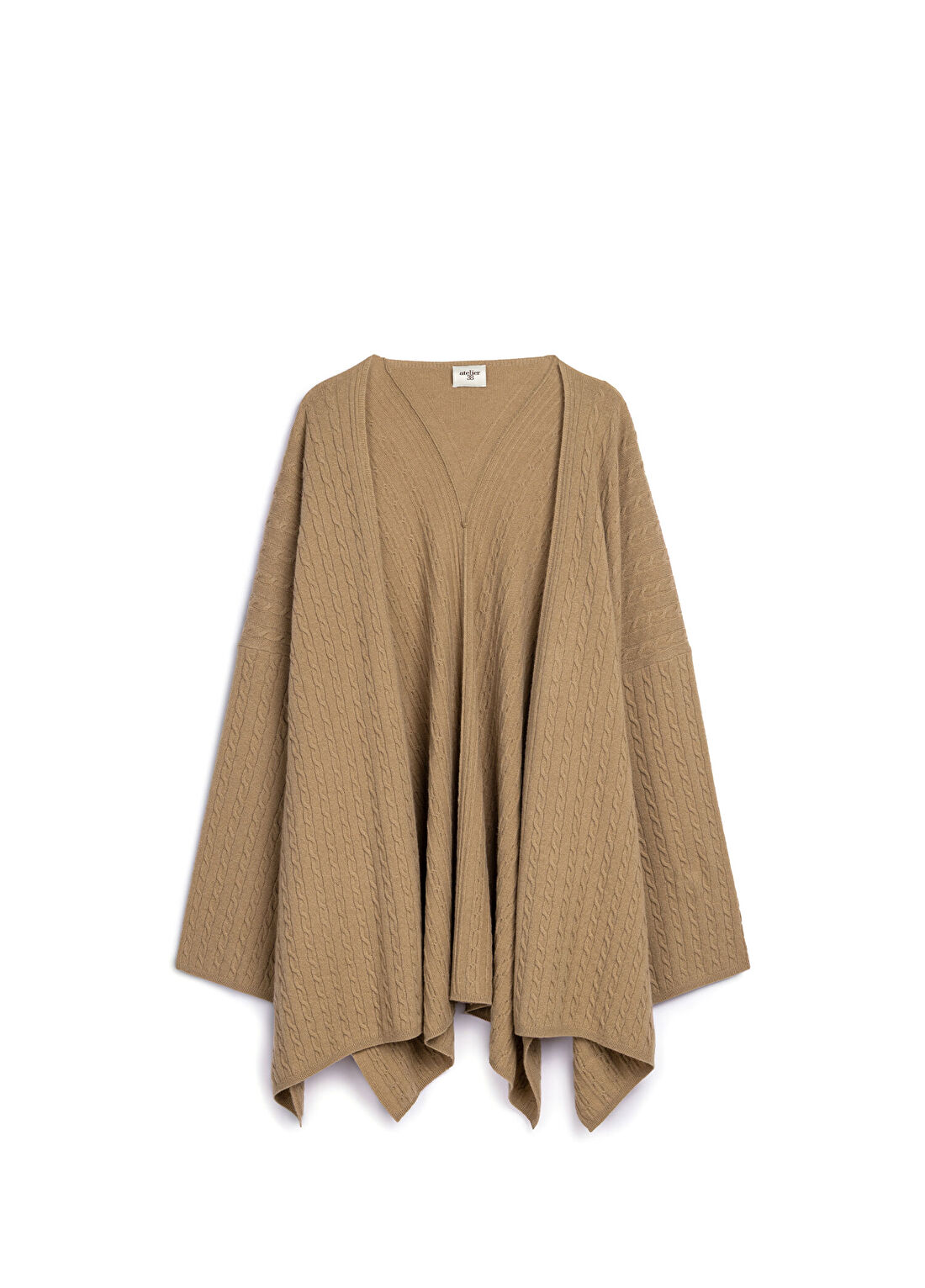 Atelier38 Wrap Camel Yün Kadın Hırka