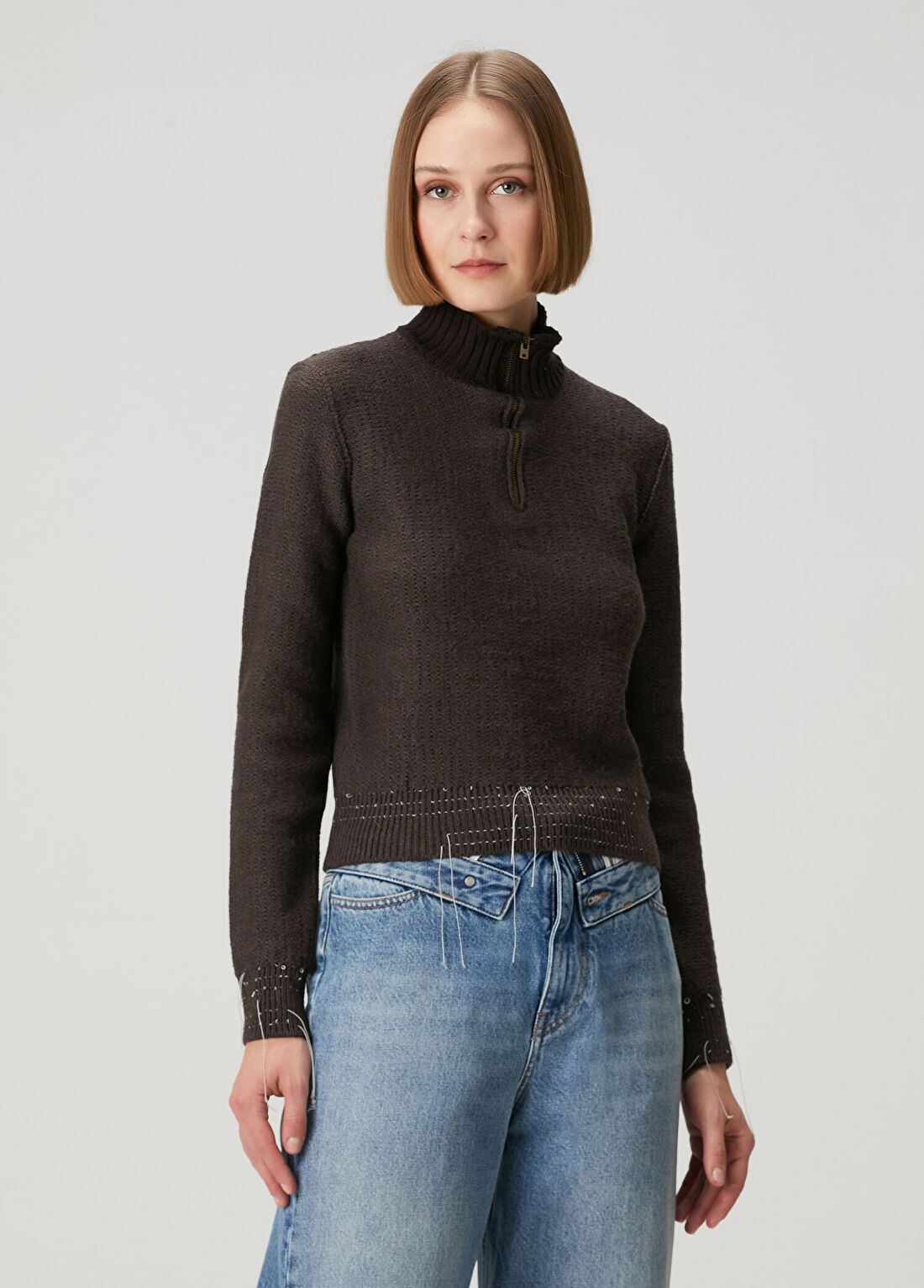 Maison Margiela Kahverengi Yün Triko