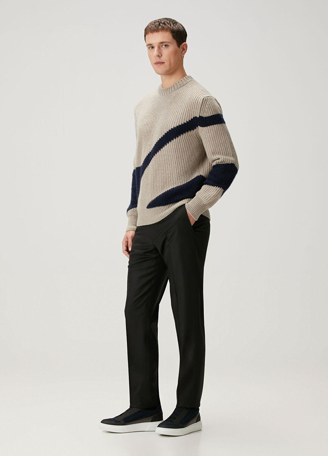 Zegna Siyah Yün Pantolon