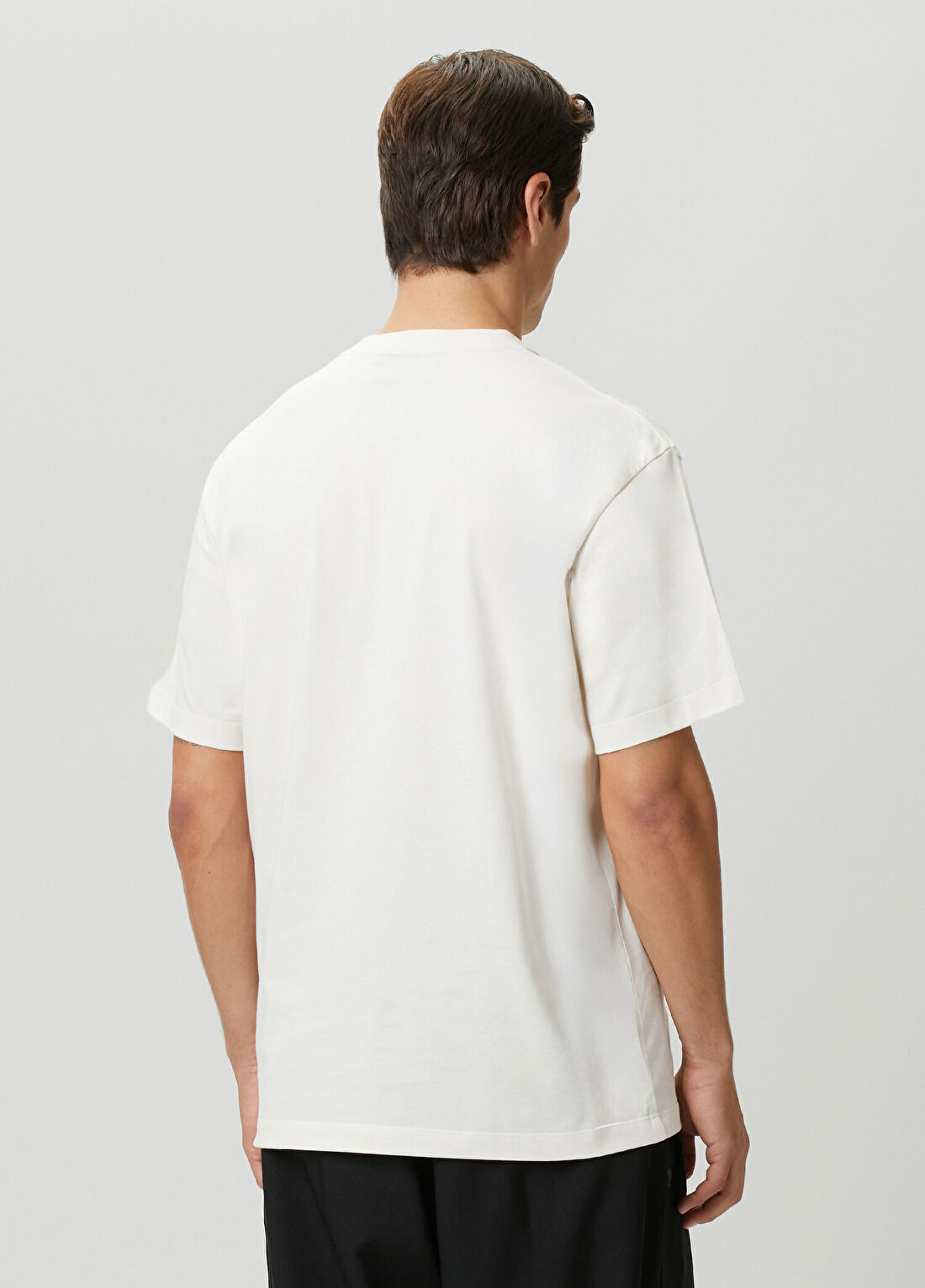 Y-3 Regular Fit Krem T-shirt görsel 4