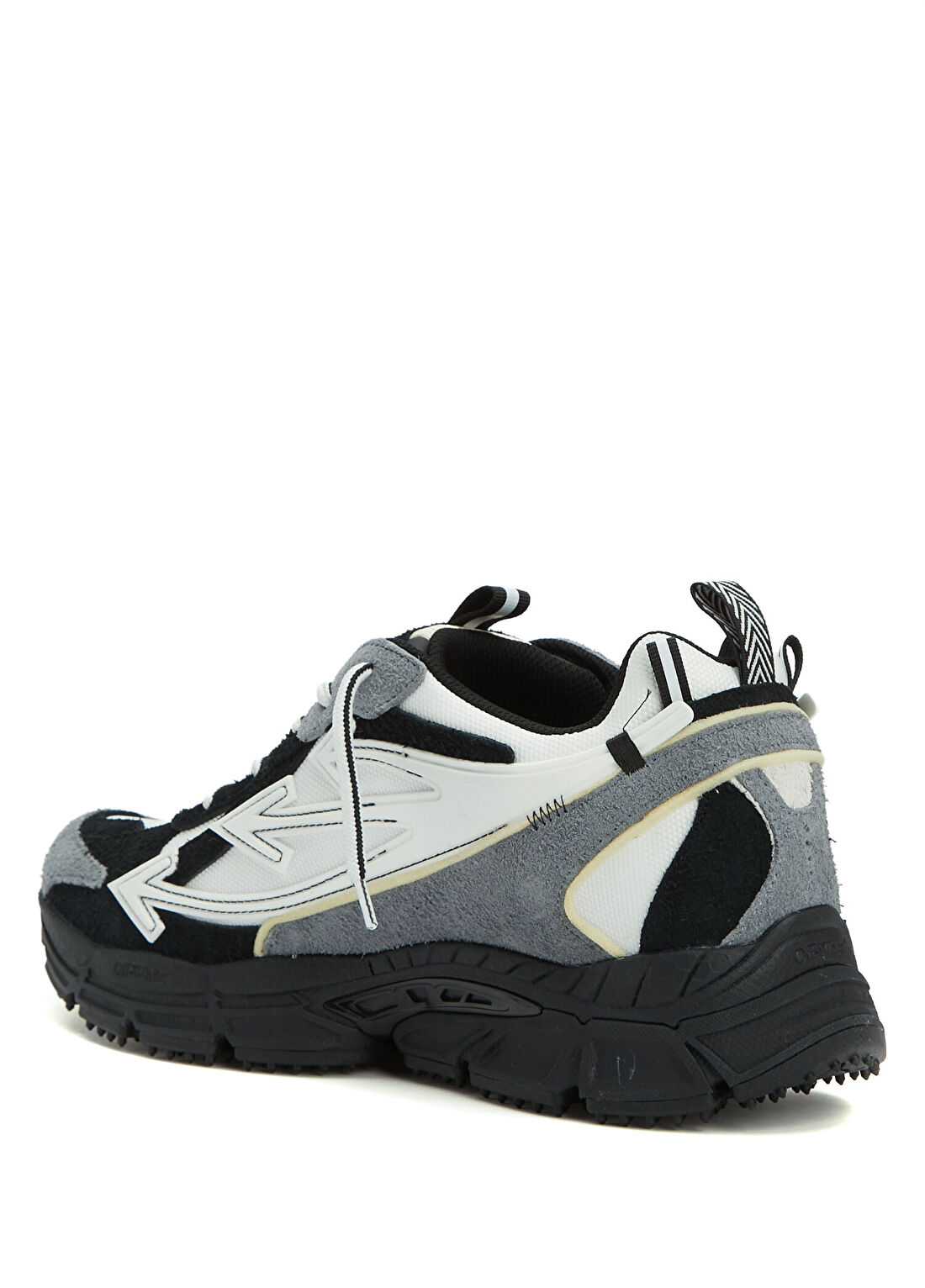 Off-White Be Right Siyah Beyaz Erkek Deri Sneaker görsel 3