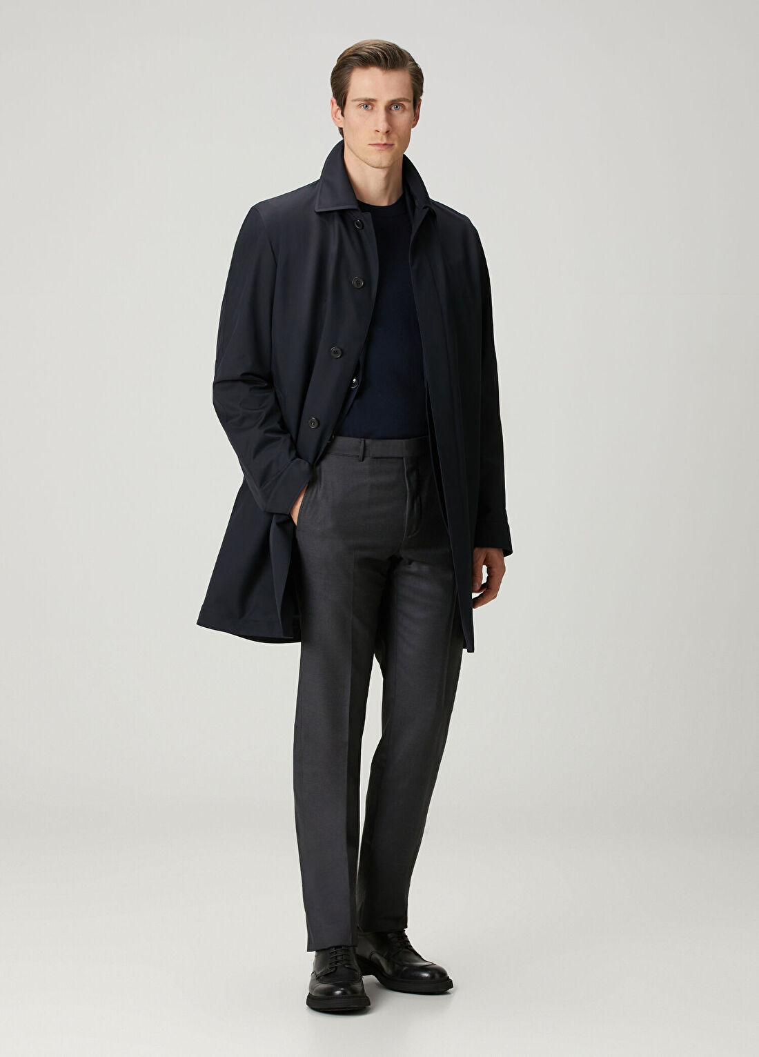 Zegna Koyu Gri Yün Pantolon