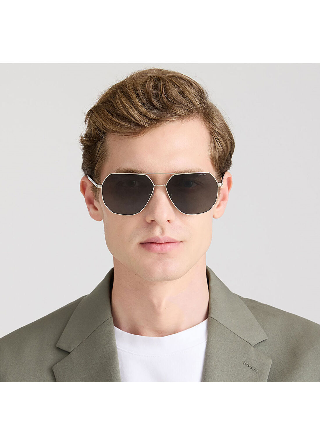 Cerruti 1881 CR 80080 C1 Siyah Gümüş Metal Erkek Güneş Gözlüğü görsel 4