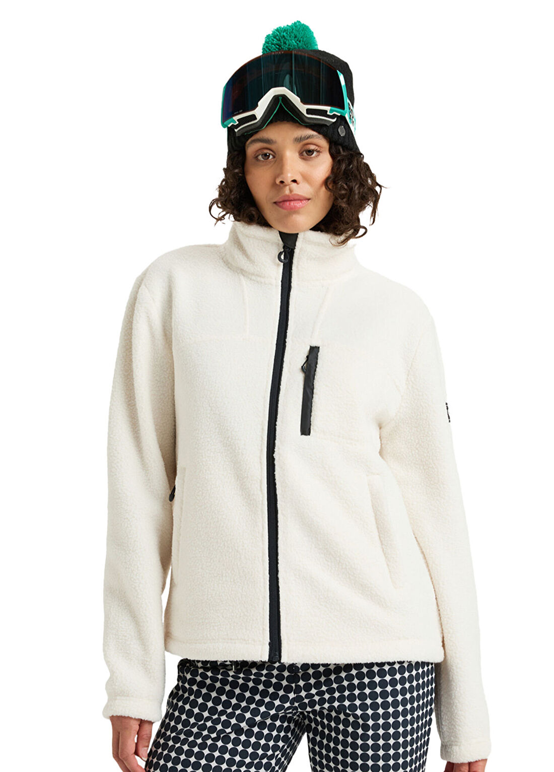 Roxy Alabama Full Zip Solid Beyaz Kadın Polar Ceket