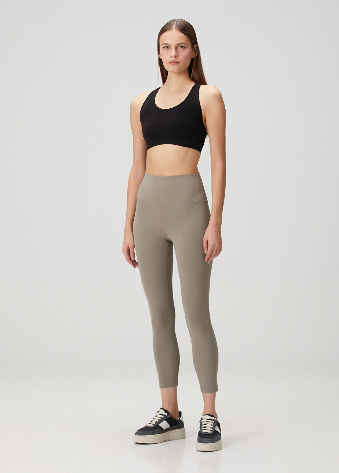 lululemon Align High Rise Crop Haki Tayt