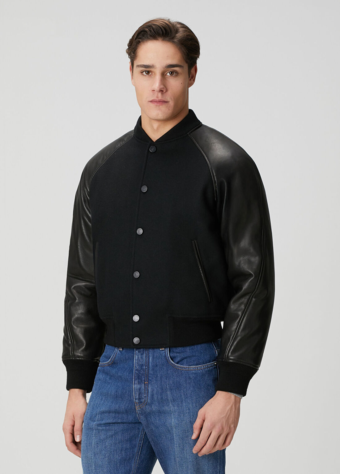 Givenchy Siyah Yün Bomber Ceket görsel 3