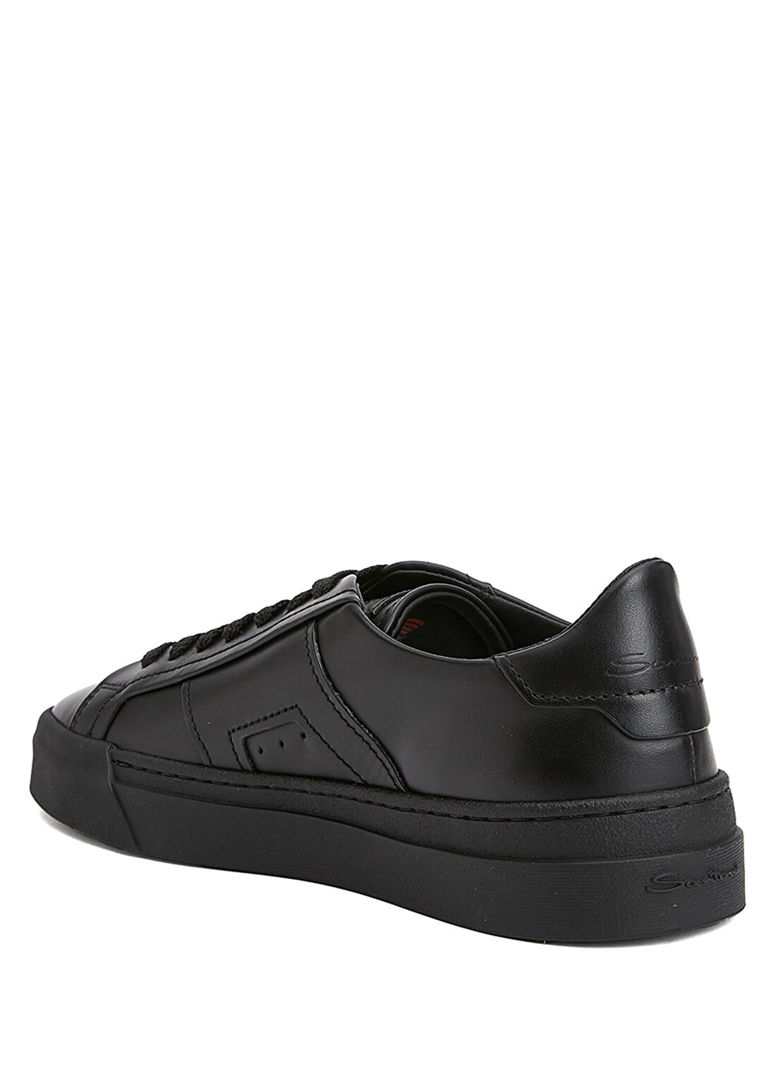 Santoni Siyah Erkek Deri Sneaker görsel 3