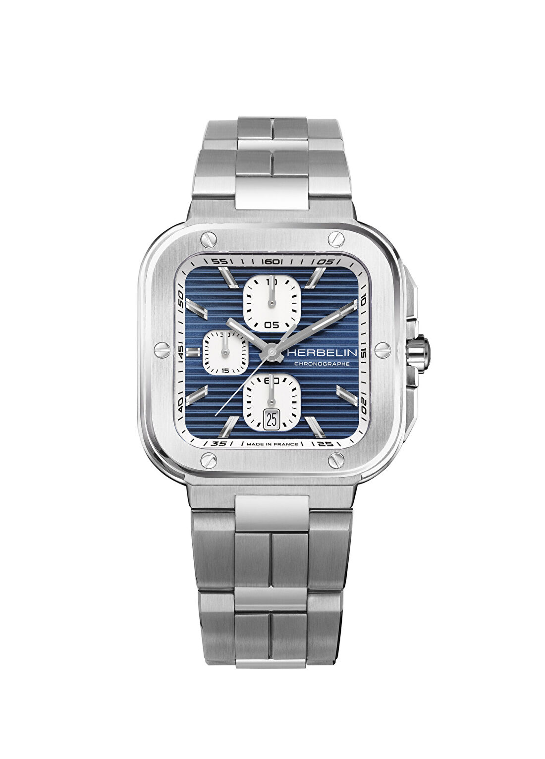 Herbelin Cap Camarat Square Chronograph 35646B25 Çelik Erkek Kol Saati