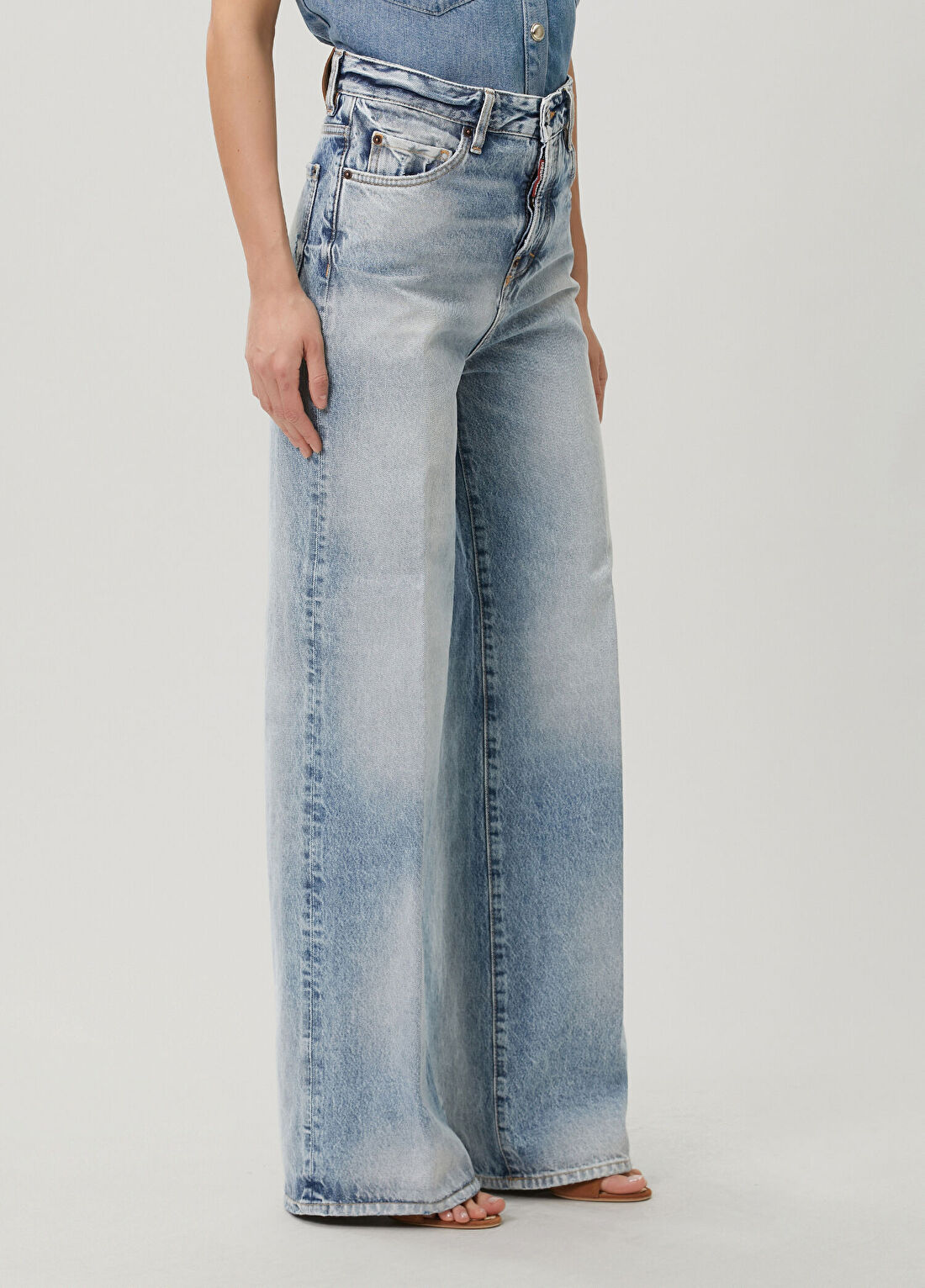 Dsquared2 Baggy Fit Mavi Jean Pantolon görsel 3