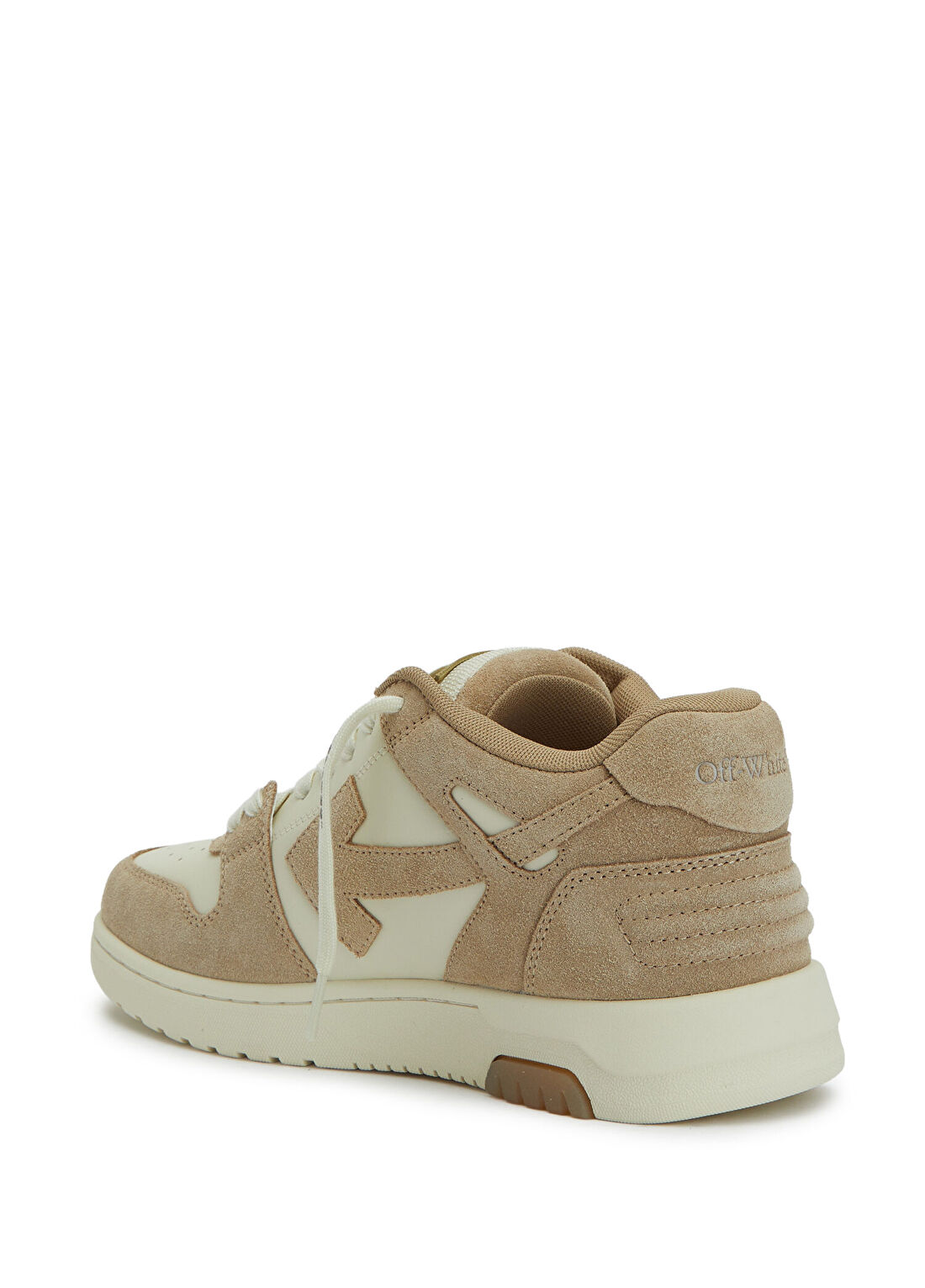 Off-White Bej Kadın Deri Sneaker görsel 3