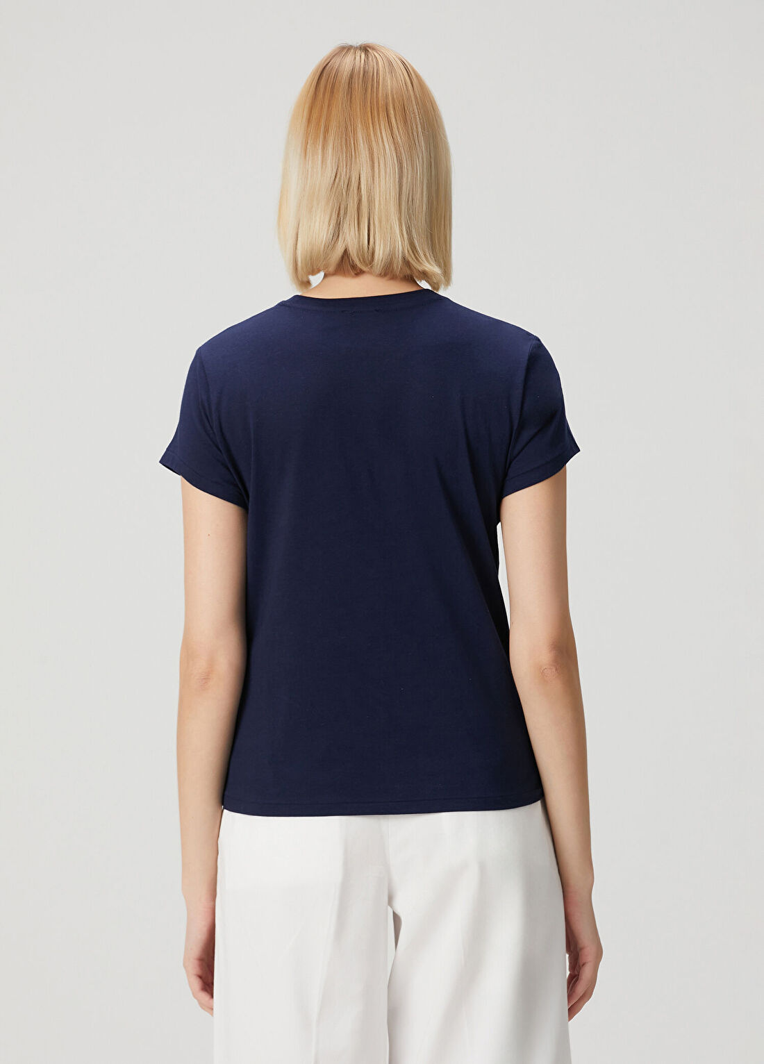 Polo Ralph Lauren Lacivert Logo Detaylı T-shirt görsel 4
