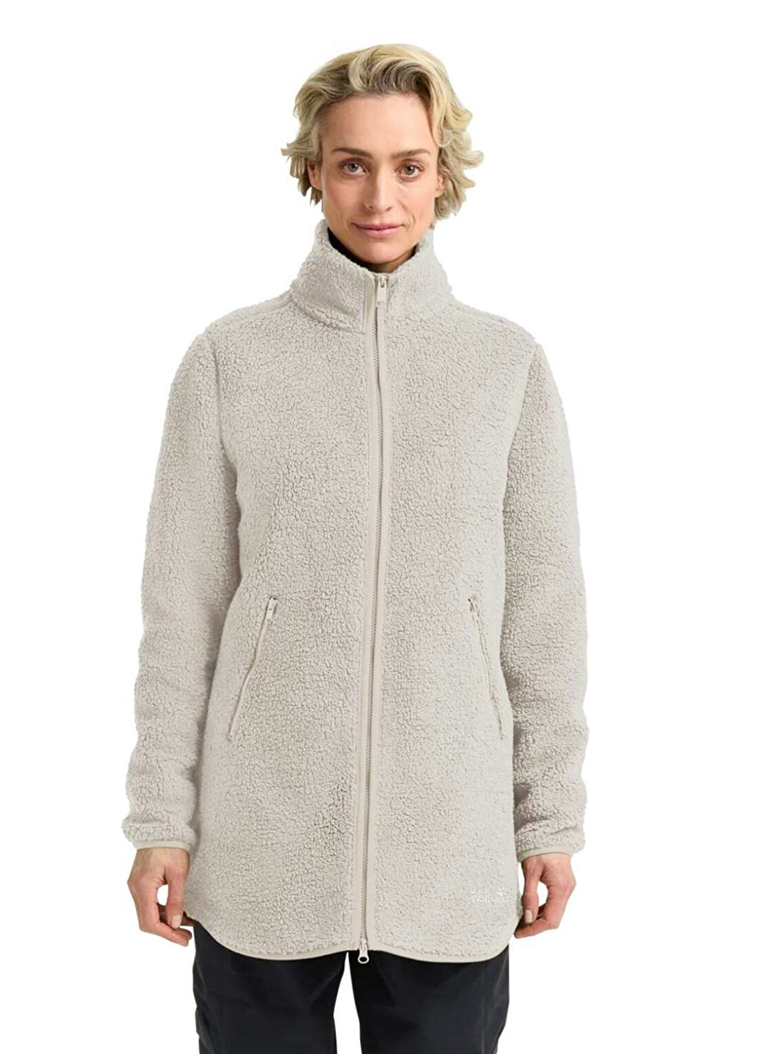 Jack Wolfskin High Curl Coat Bej Kadın Outdoor Mont