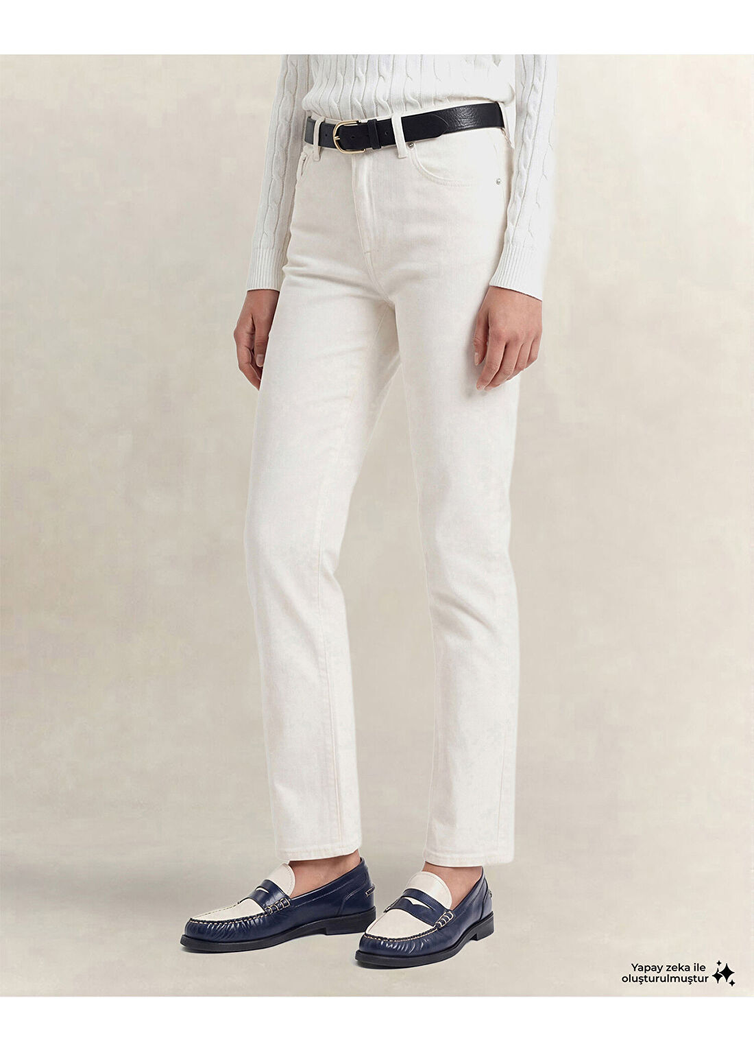 Gant Beyaz Regular Fit Kadın Jean görsel 3