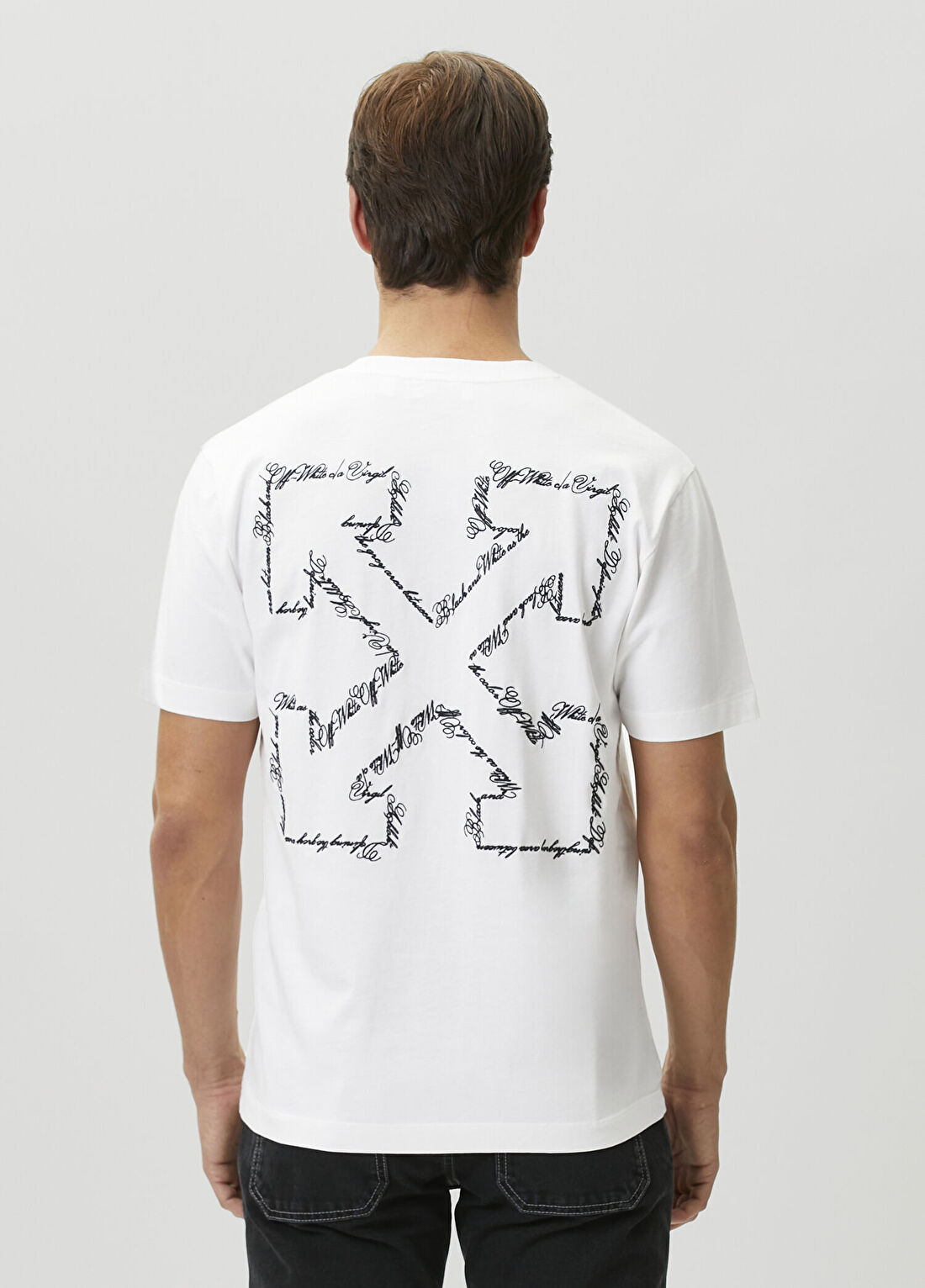 Off-White Beyaz Logo Baskılı T-shirt görsel 4