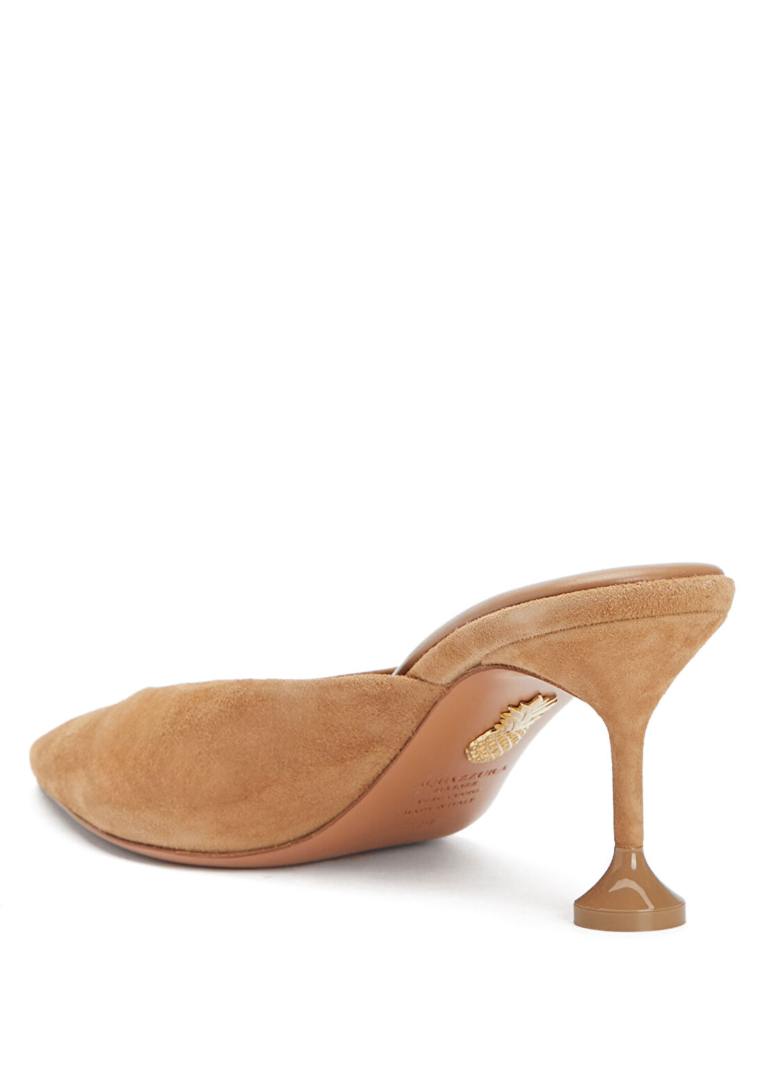 Aquazzura Bisous Camel Kadın Süet Terlik görsel 3