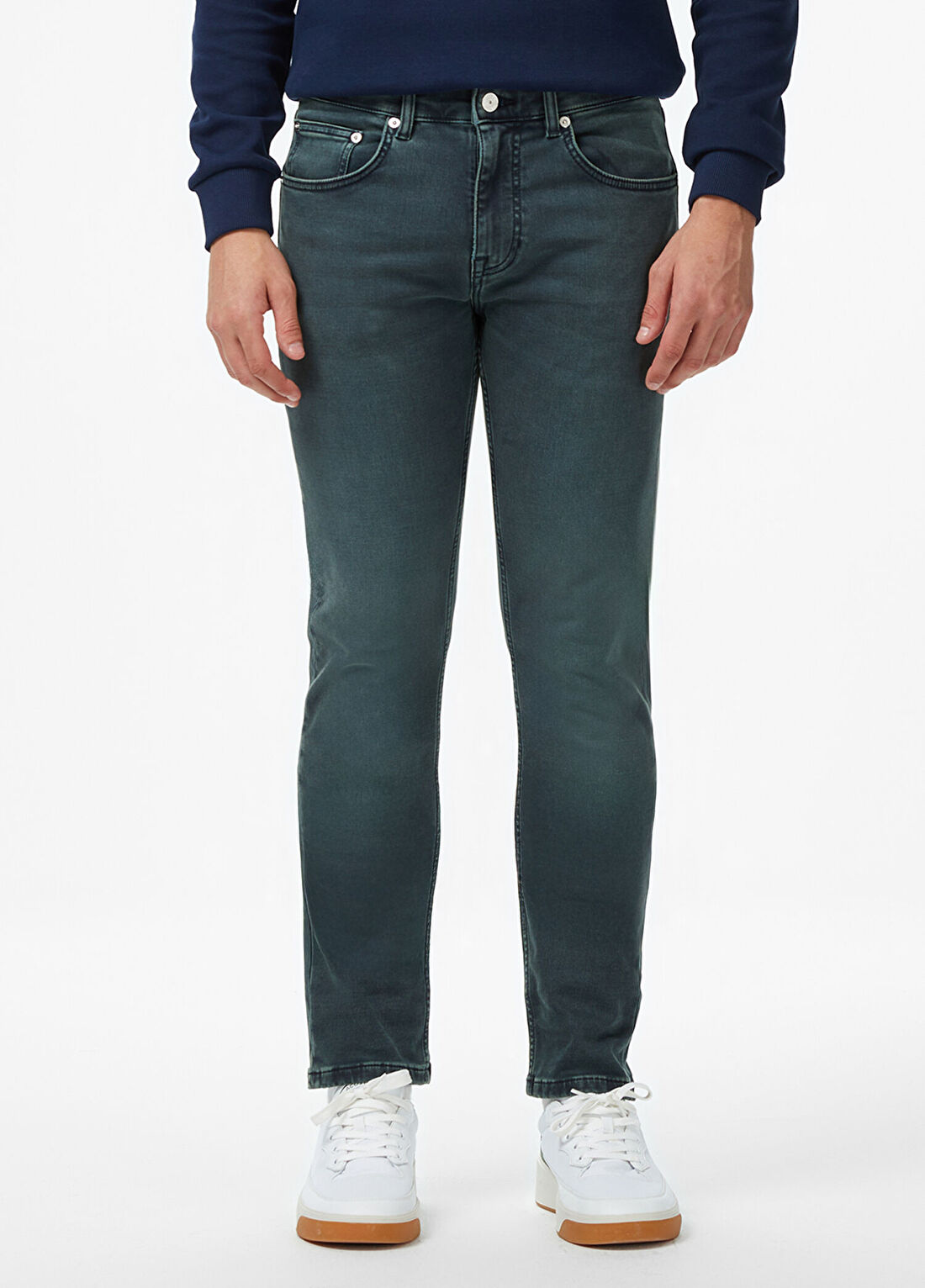 Lacoste Lacivert Slim Fit Erkek Jean Pantolon görsel 4
